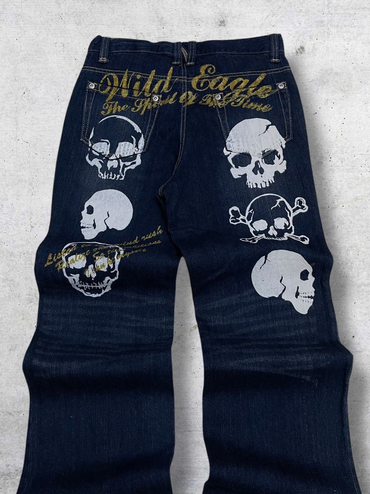 Hysteric Glamour VINTAGE WILD EAGLE 90S JAPAN DESIGNER SKULL AFFLICTION DENIM Size US 28 / EU 44 - 7 Thumbnail