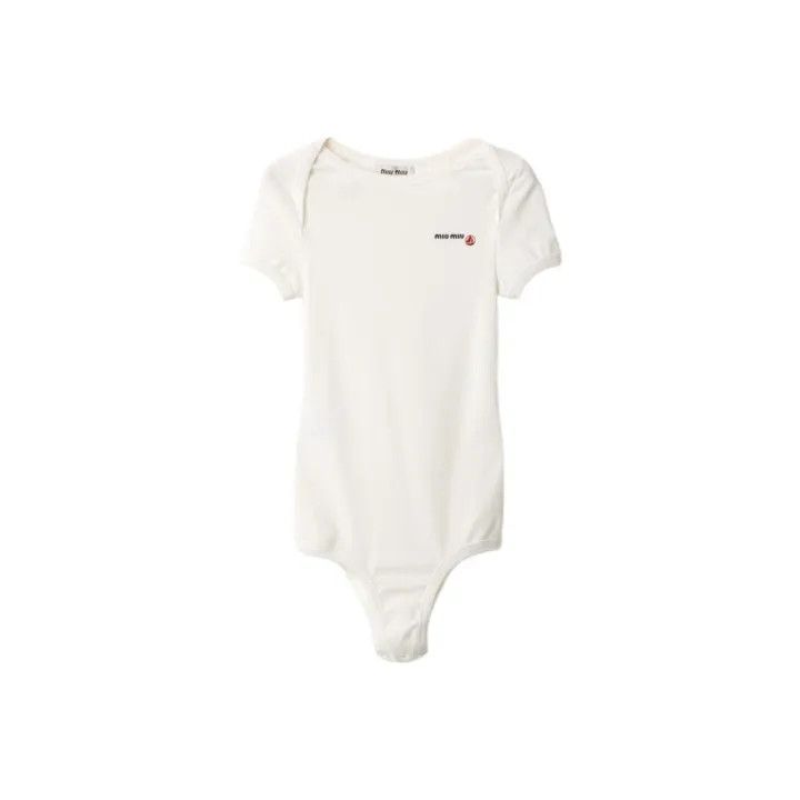 Miu Miu Miu Miu x Petit Bateau Short Sleeve Bodysuit 0079 Size S / US 4 / IT 40 - 1 Thumbnail