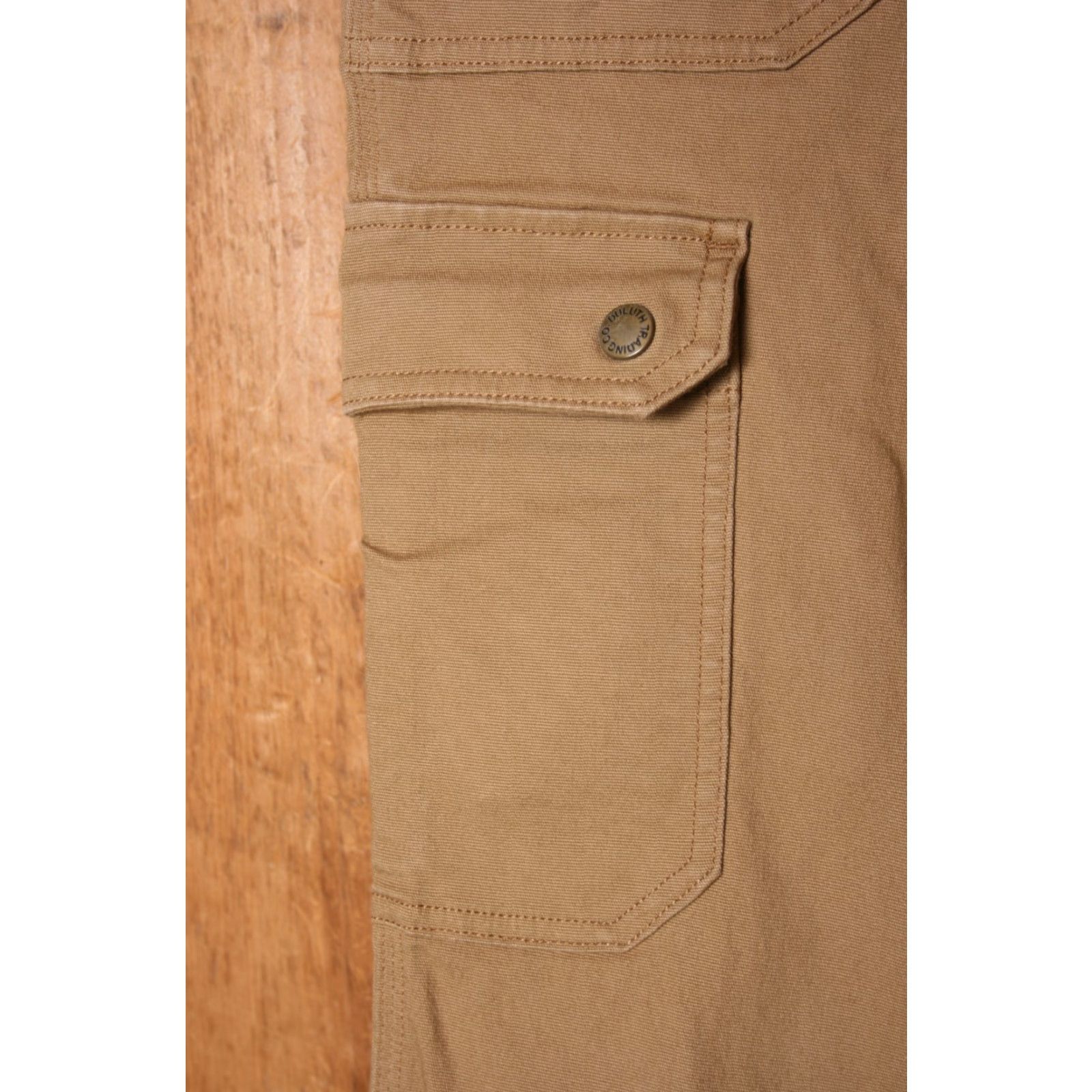 Vintage DULUTH Curvesetter Khaki Cargo Pants Sz. 6 Inseam 32" Women 97% Cotton 3% Spandex Zip Rise Mid Button/Zip Closure Size 28" / US 6 / IT 42 - 3 Thumbnail