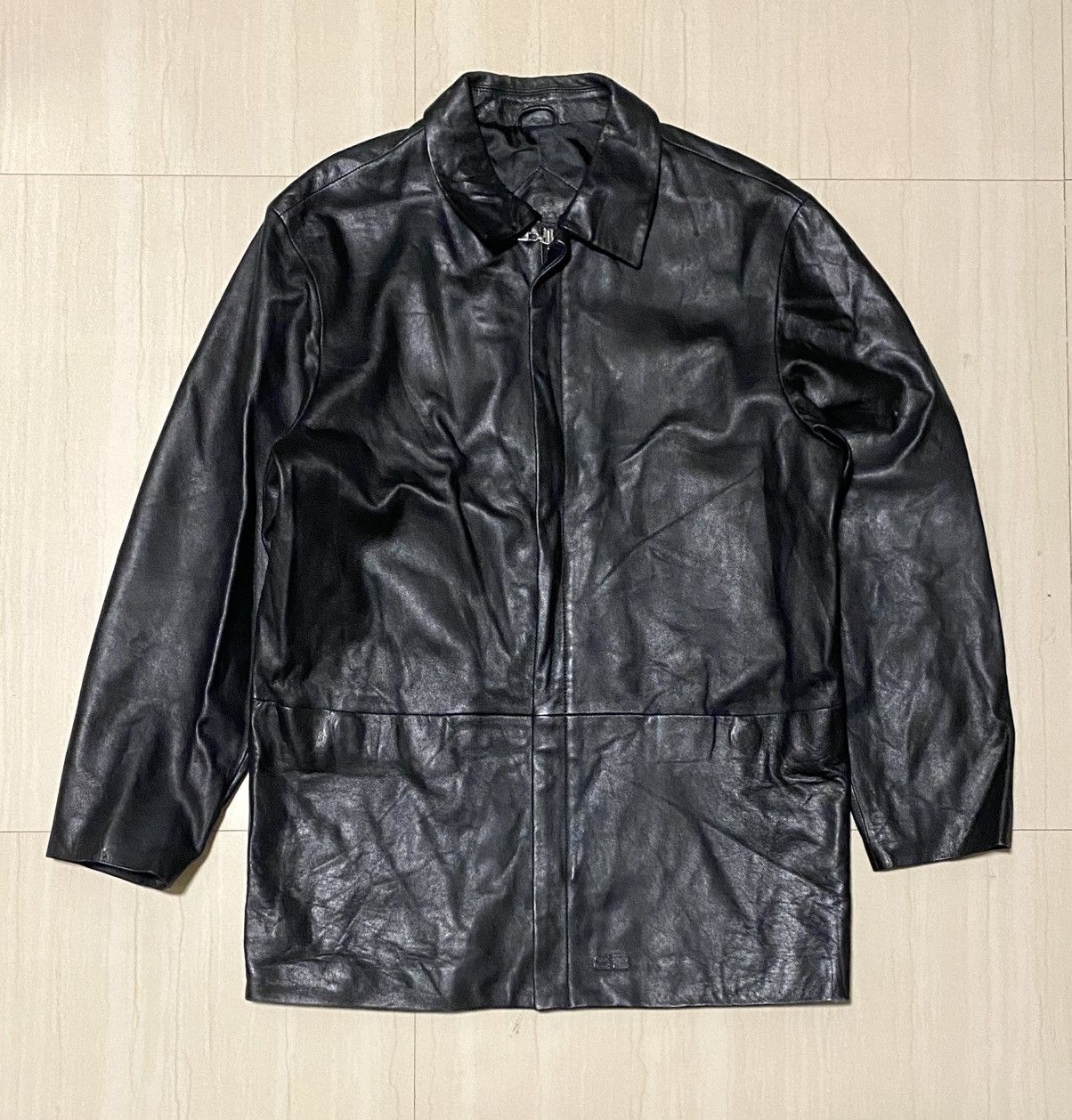 Balenciaga Balenciaga - 1997 Leather Zip-up Jacket Size US L / EU 52-54 / 3 - 1 Thumbnail