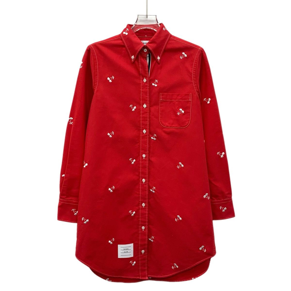 Thom Browne Thom Browne Red Cherry Embroidered Long Sleeve Shirt K26WX Size S / US 4 / IT 40 - 1 Thumbnail