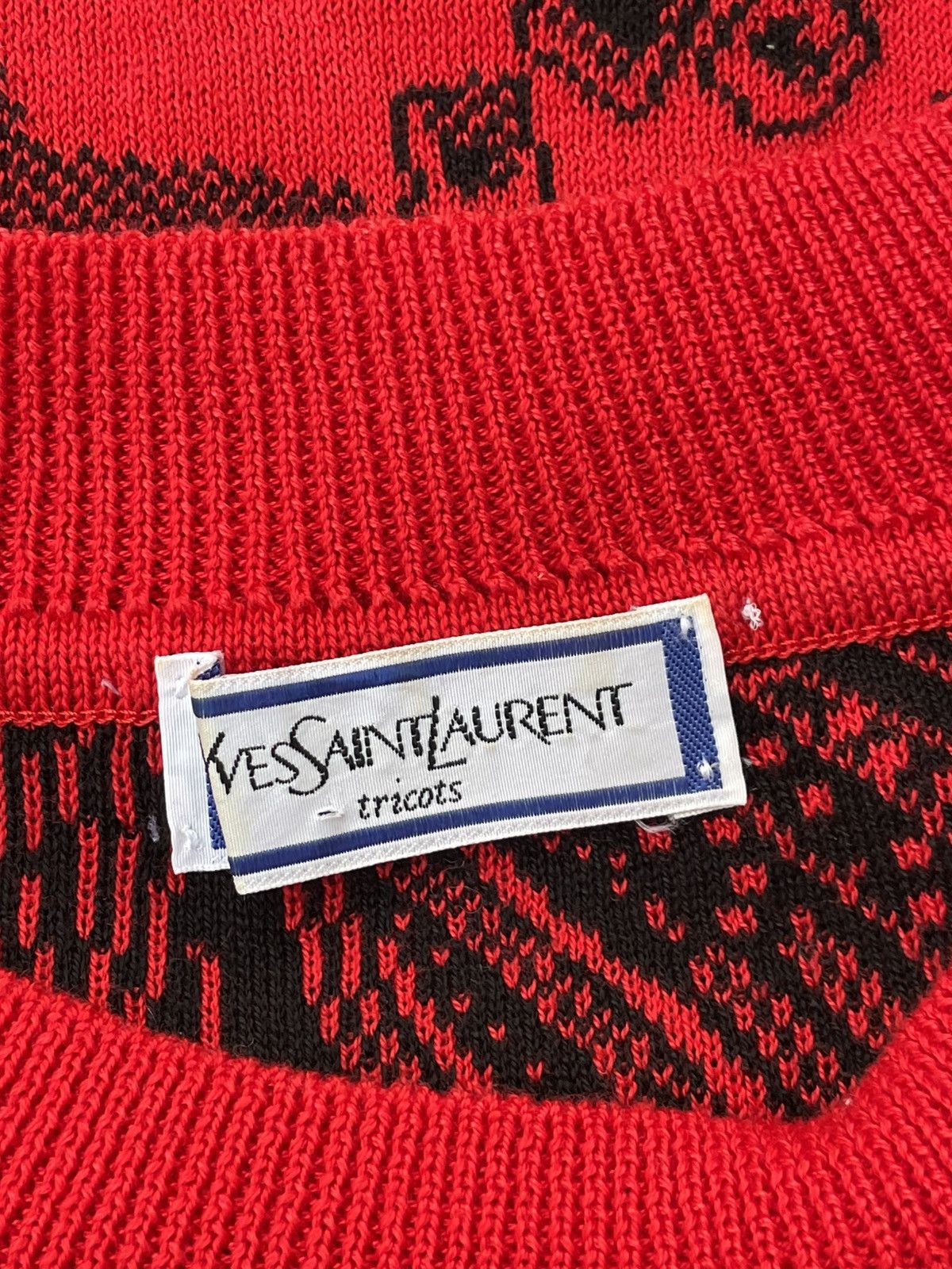 Yves Saint Laurent 90s Knitted Sweater (short sleeve) Size S / US 4 / IT 40 - 5 Thumbnail