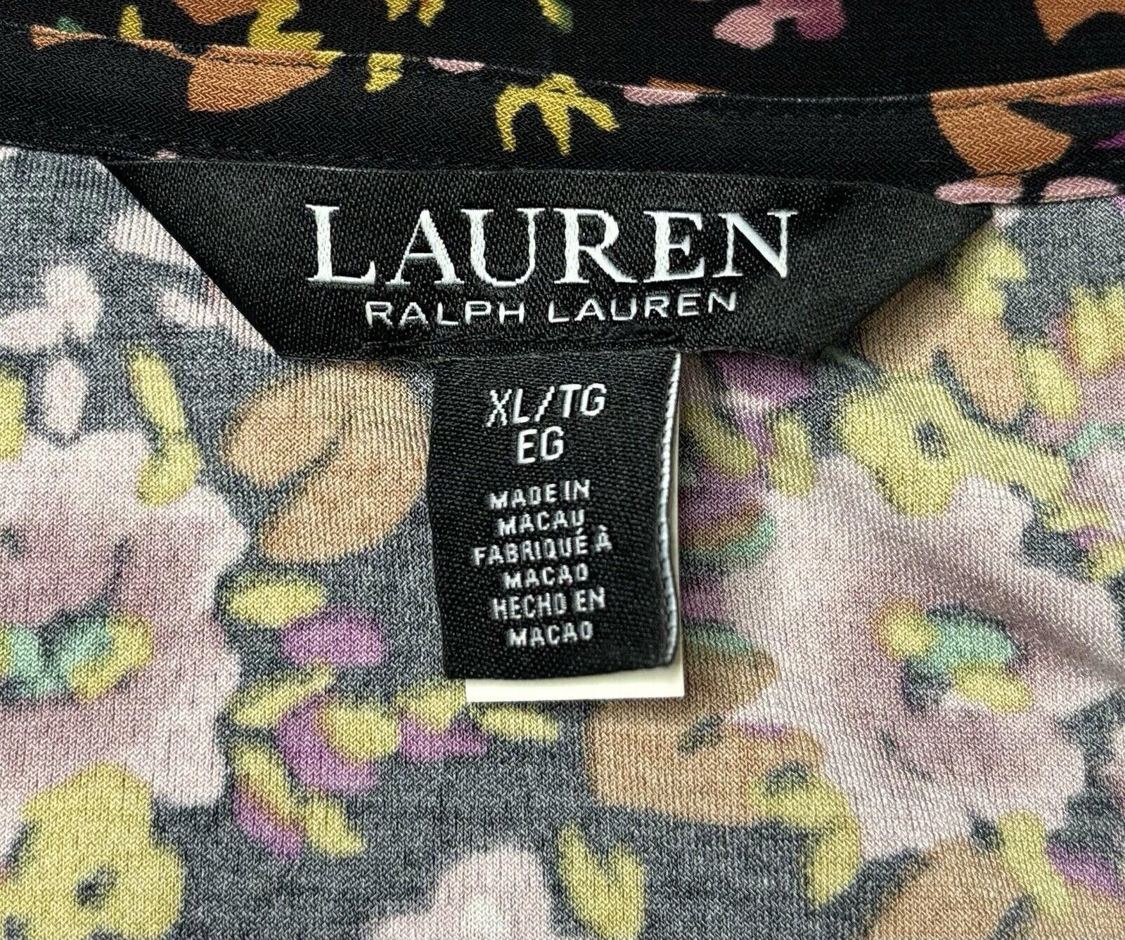 Lauren Ralph Lauren Lauren Ralph Lauren Wrap Top Women's XL Floral Black Label Size XL / US 12-14 / IT 48-50 - 2 Thumbnail