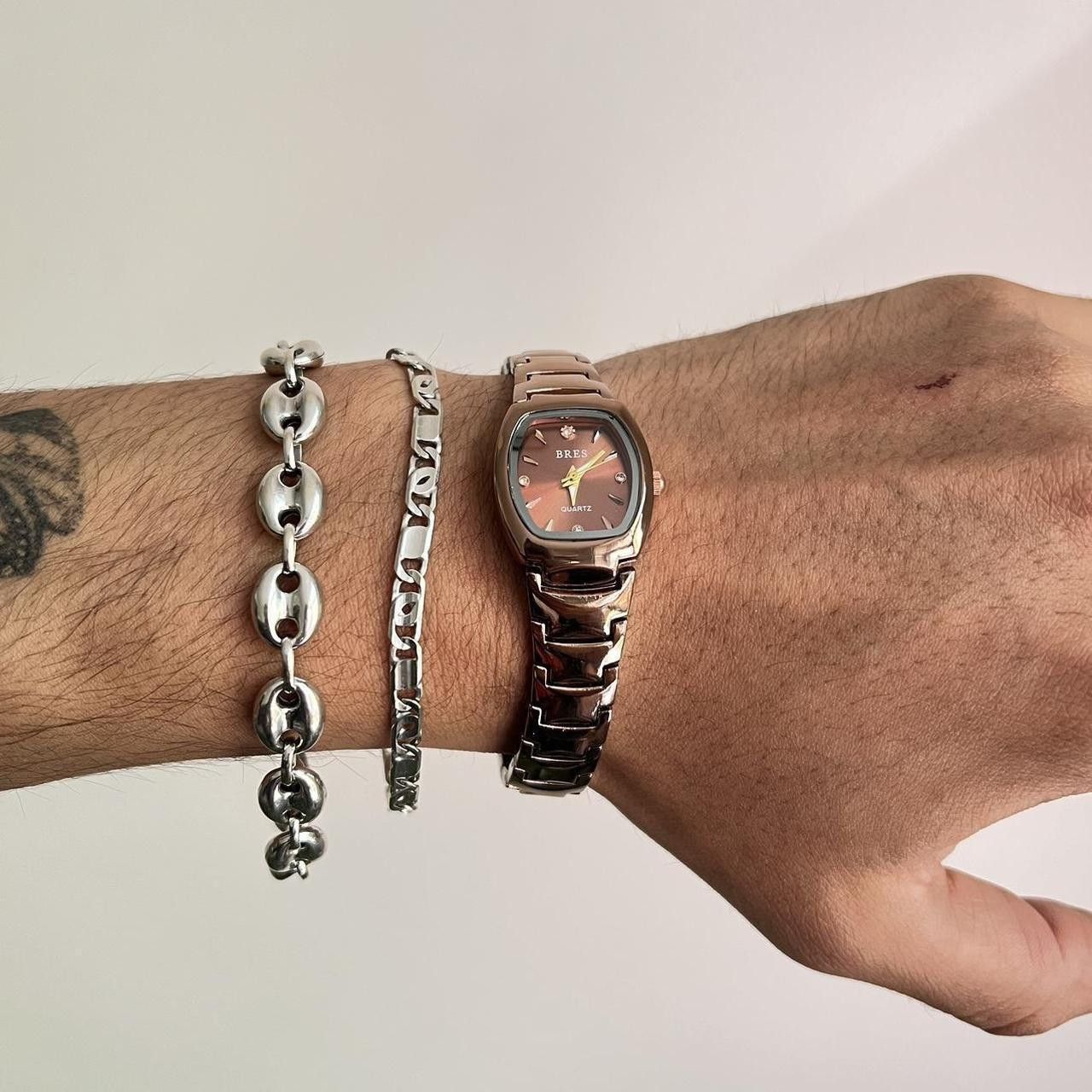Jewelry 2000s vintage style stainless steel quartz bres luxury watch Size ONE SIZE - 3 Thumbnail