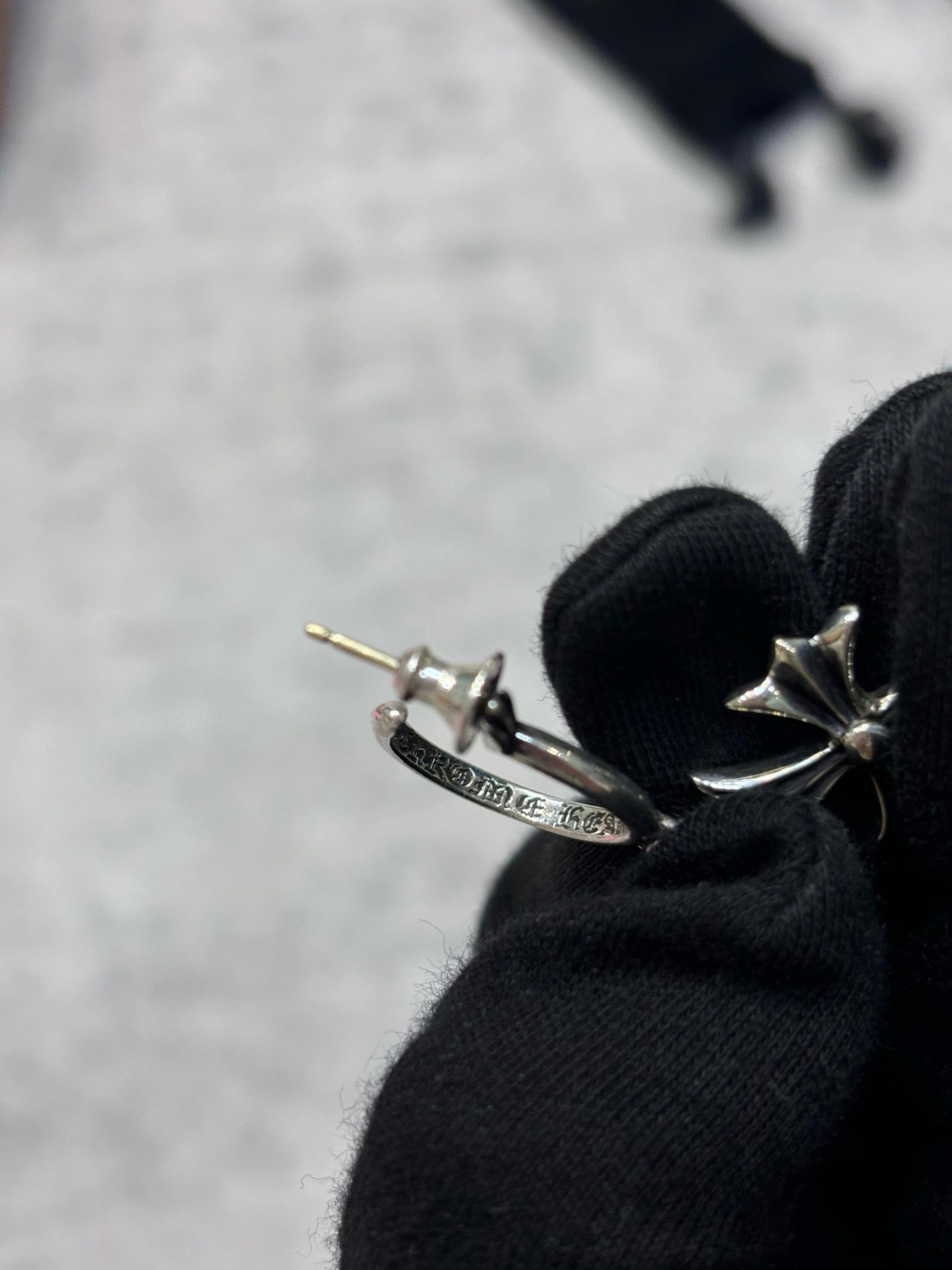 Chrome Hearts CHROME HEARTS Cross Hoop Earring Size ONE SIZE - 5 Thumbnail