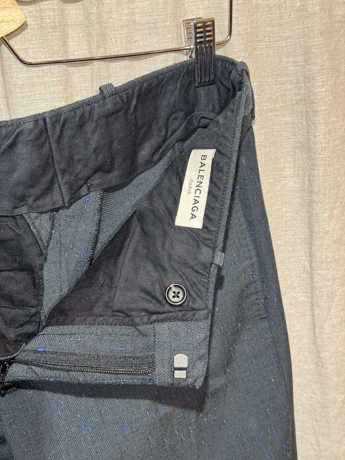 Balenciaga balenciaga tailored pants wool cotton grey blue 46 slim Size US 29 - 4 Thumbnail