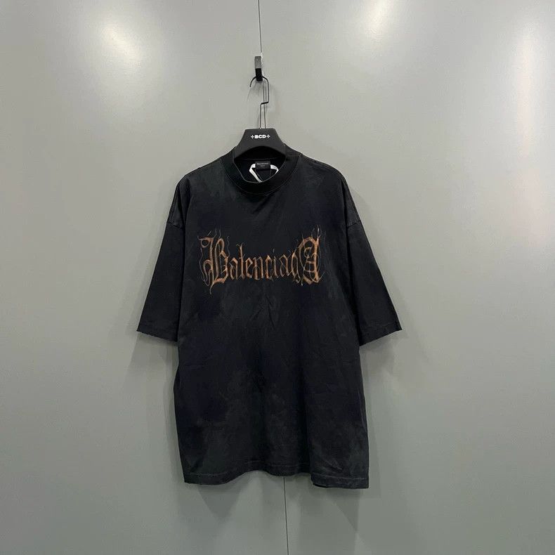 Balenciaga Balenciaga Abstract logo letter pattern printed short slee Size US M / EU 48-50 / 2 - 1 Thumbnail