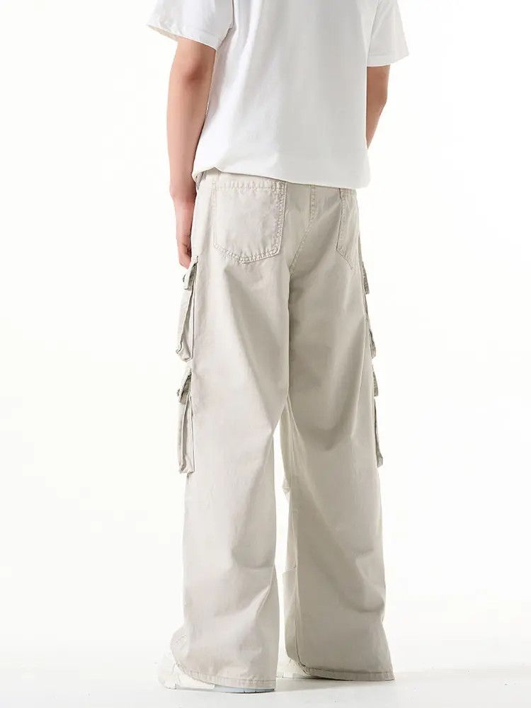 Japanese Brand × Jean White Cargo Baggy Denim Jeans Size US 34 / EU 50 - 2 Thumbnail