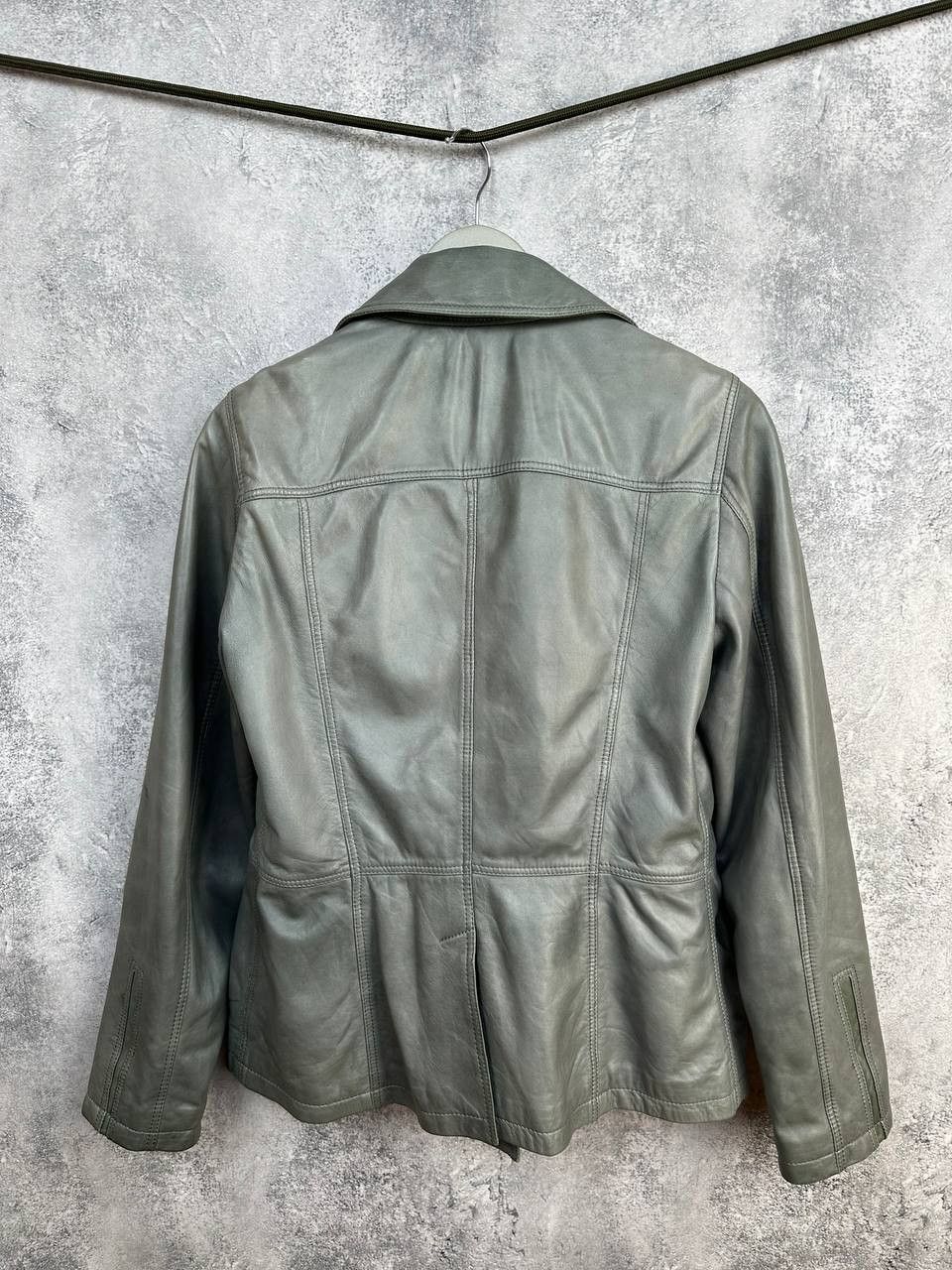 Burberry Burberry London Leather Biker Jacket Double Breasted Gray Size M / US 6-8 / IT 42-44 - 2 Thumbnail