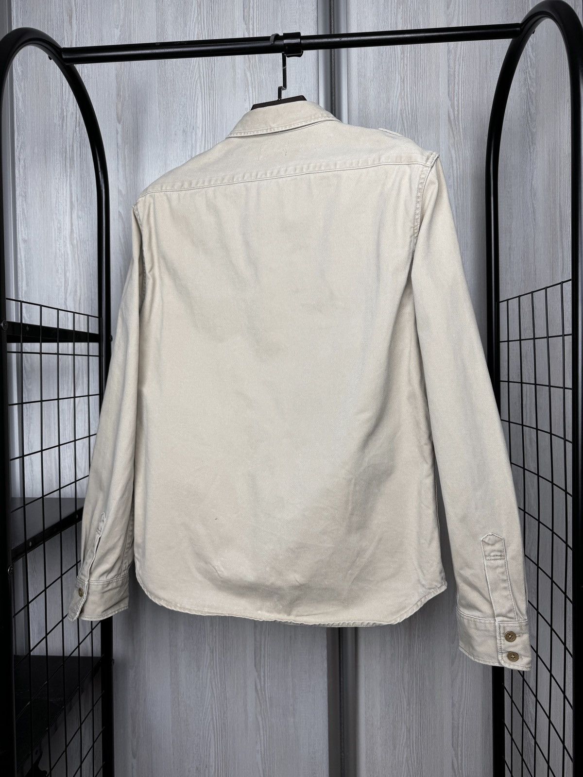 Allsaints Allsaints Spitalfields Cotton Beige Button Up Convoy Shirt L Size US L / EU 52-54 / 3 - 6 Thumbnail