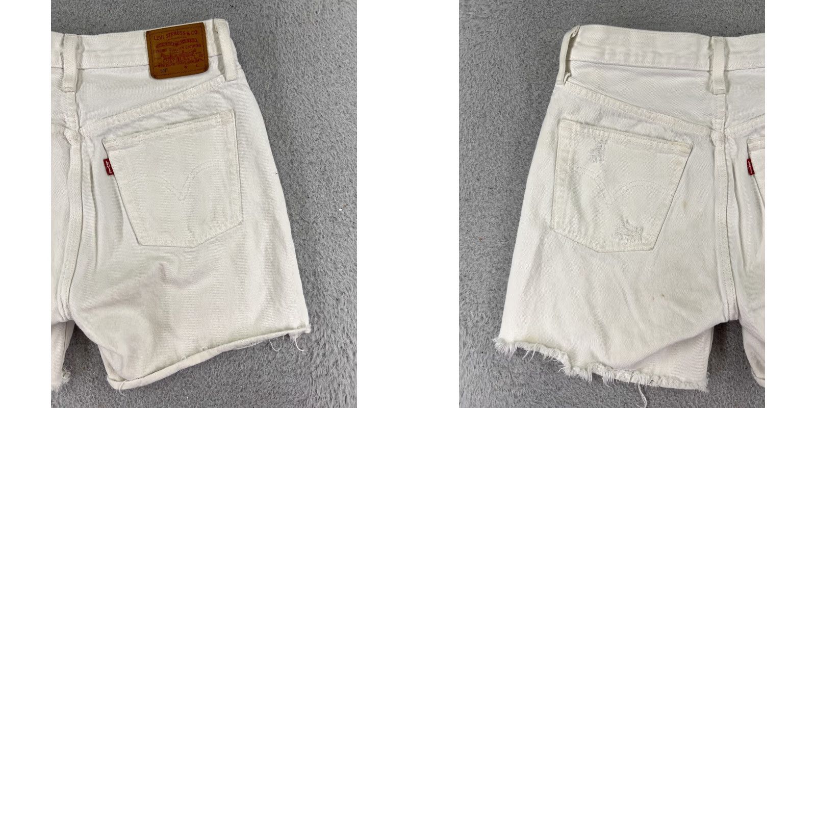 Levi's VINTAGE Levi's Shorts Womens 28 White Denim Cut-Off 501 Button Fly 5-Pocket Regular Rise 5in Inseam Beach Casual Womens Size 28" / US 6 / IT 42 - 10 Thumbnail