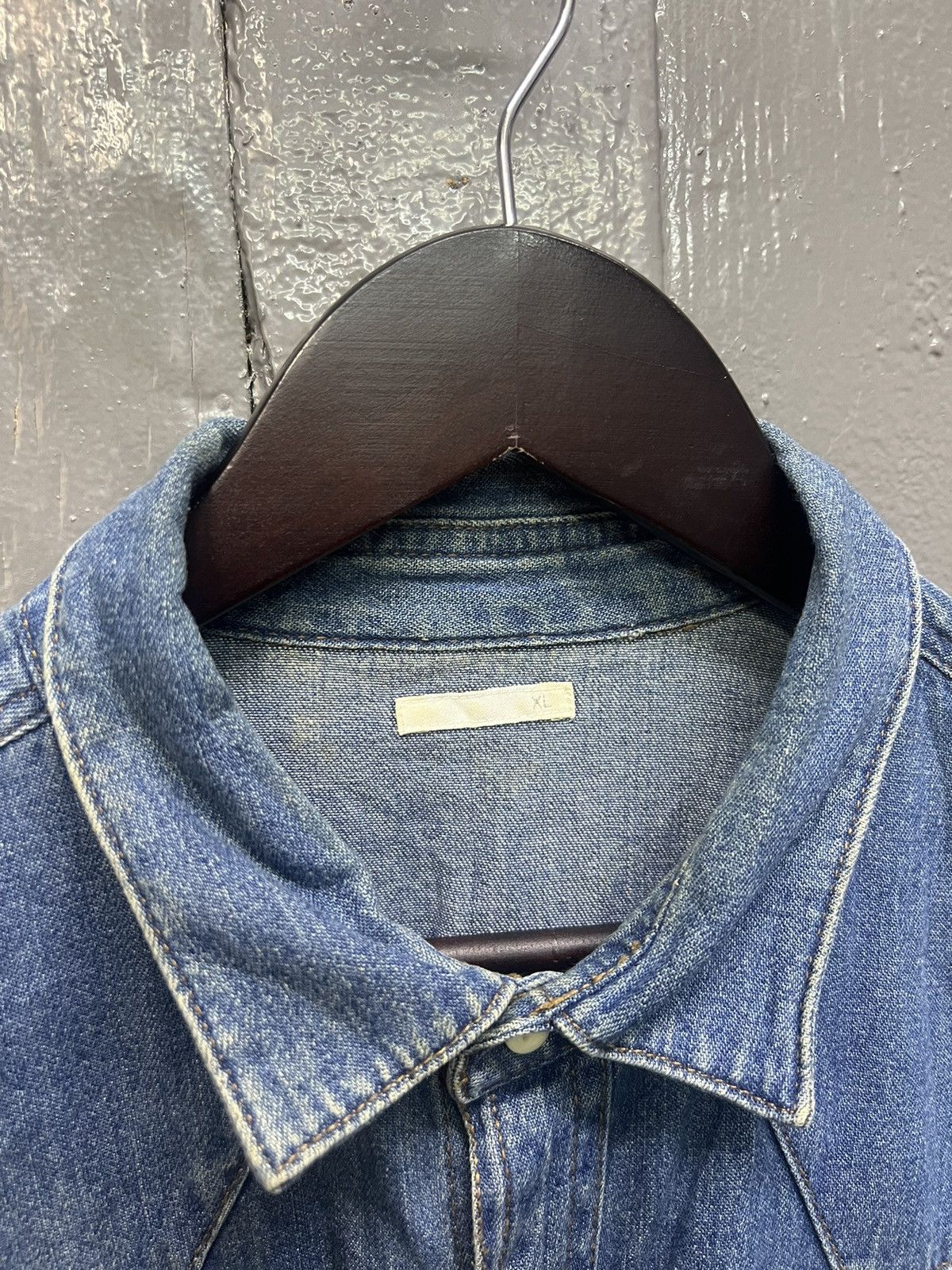 GU GU Western Pearl Snap Button Denim Shirt Longsleeve Size US XL / EU 56 / 4 - 5 Thumbnail