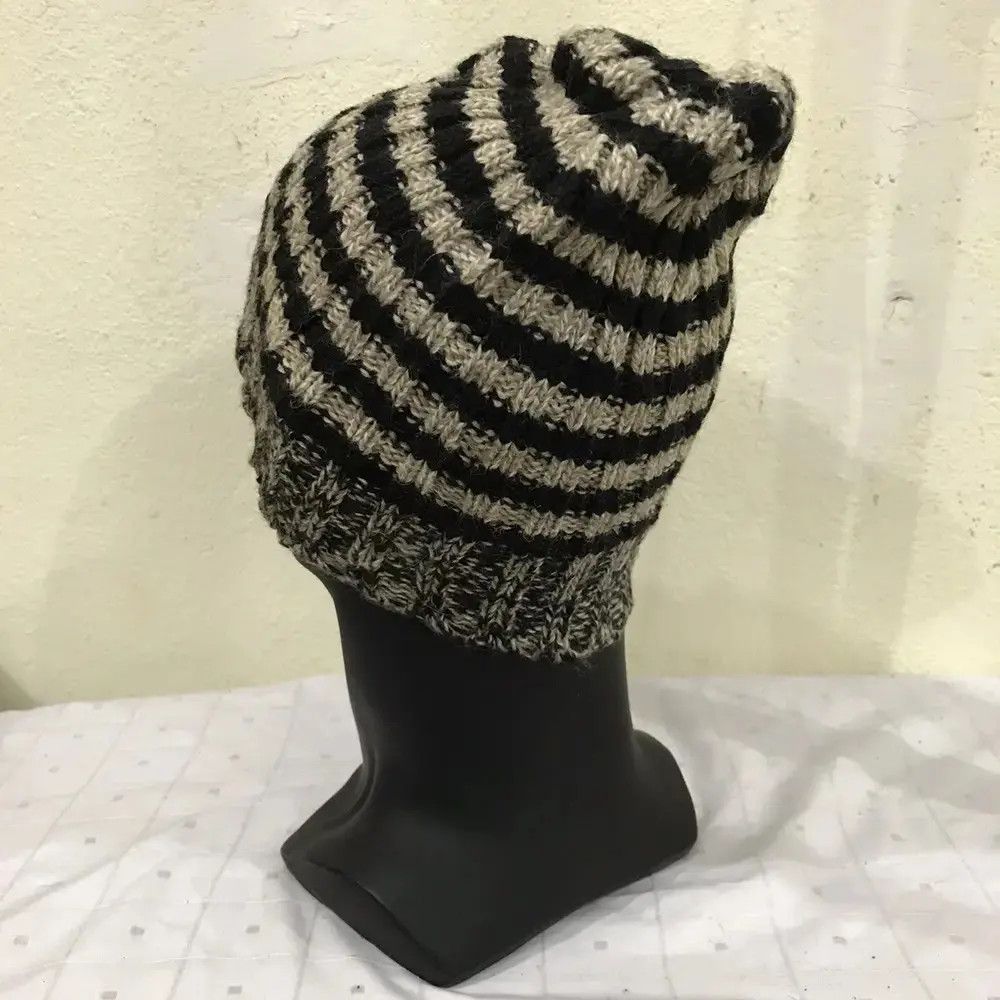 Japanese Brand × Kapital × Vintage Japanese Brand Stripe Design Knit Beanie Hat Size ONE SIZE - 4 Thumbnail