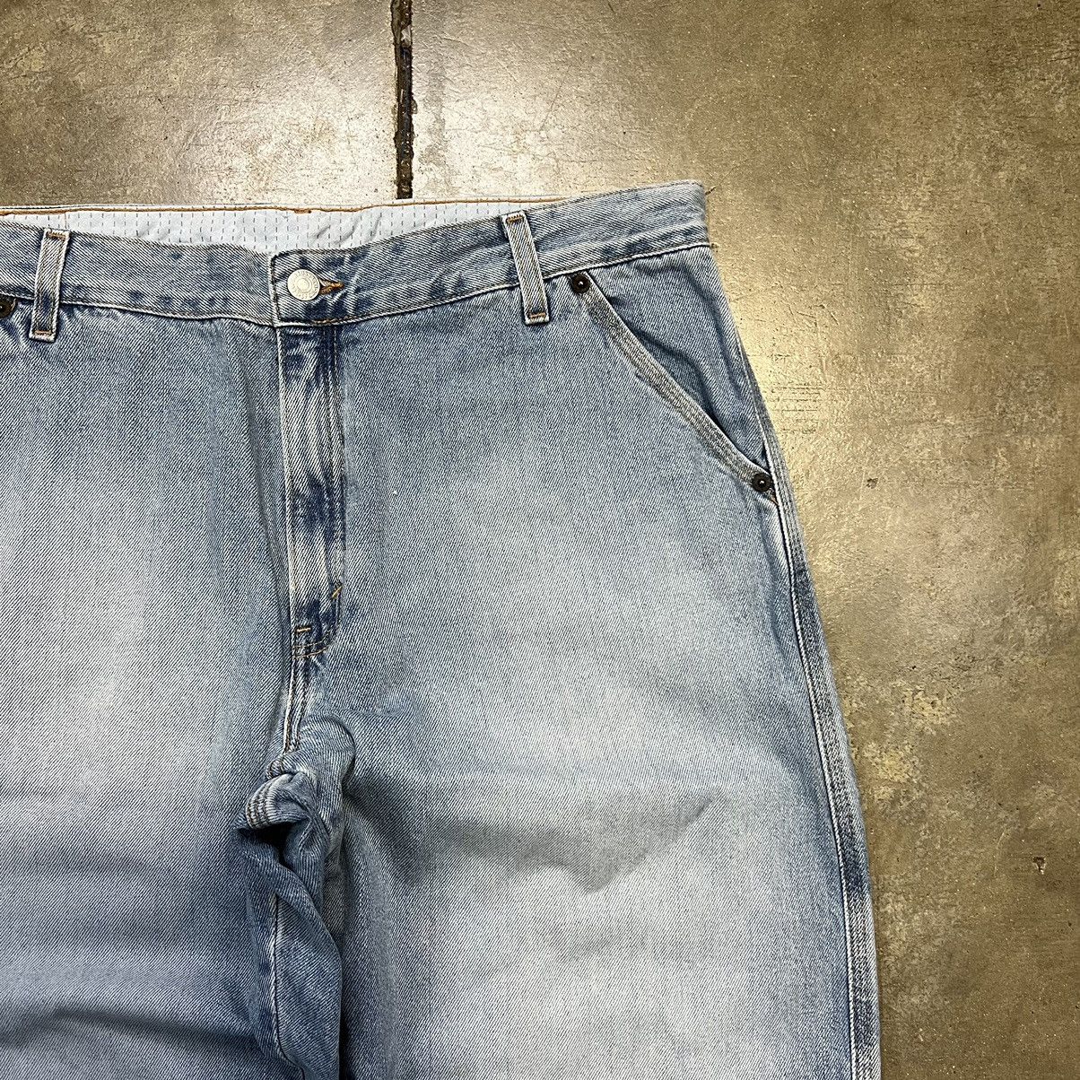 Levi's × Vintage Vintage Y2K Levi’s Wide Leg Baggy Cargo Denim Jeans Faded Size US 35 - 5 Thumbnail