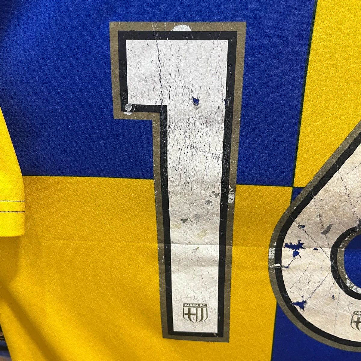 Errea Parma 2013-14 Away Parolo Match Worn Football Jersey Shirt Size US L / EU 52-54 / 3 - 11 Thumbnail