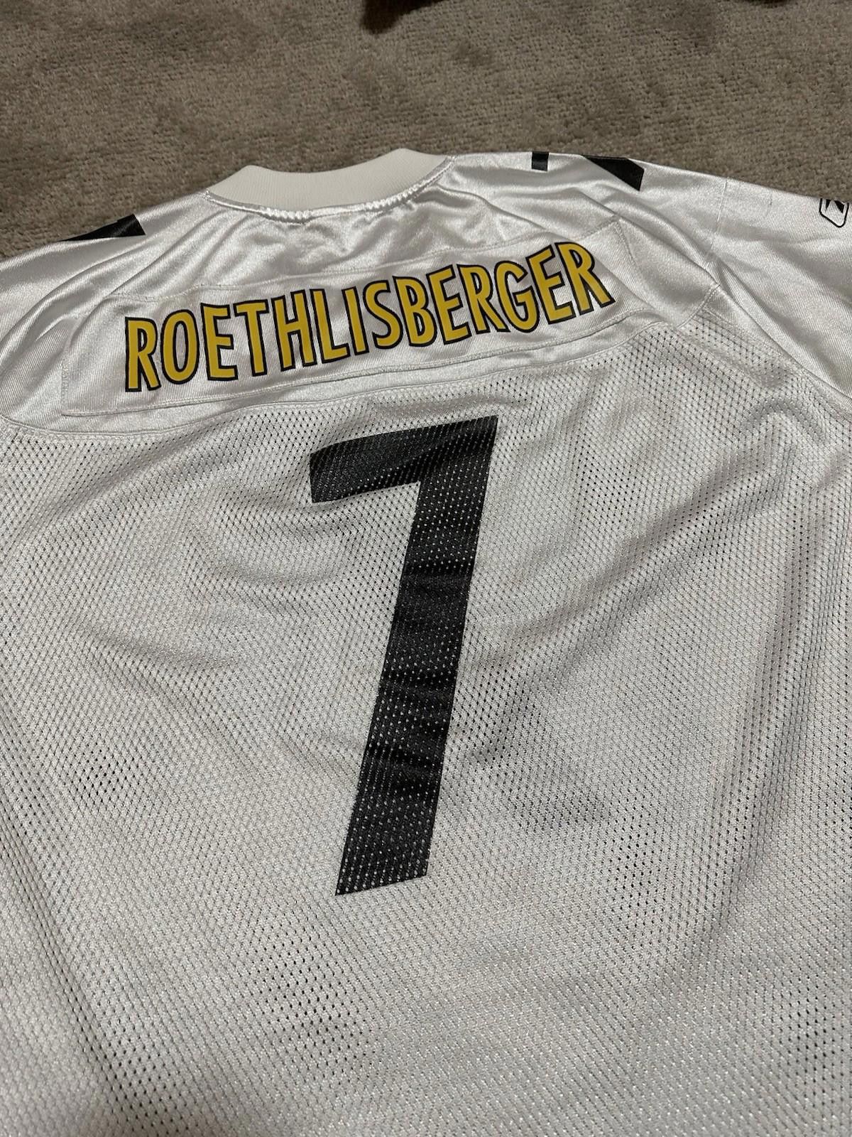 Reebok Authentic Reebok Steelers Roethlisberger #7 White Jersey Size US L / EU 52-54 / 3 - 7 Thumbnail