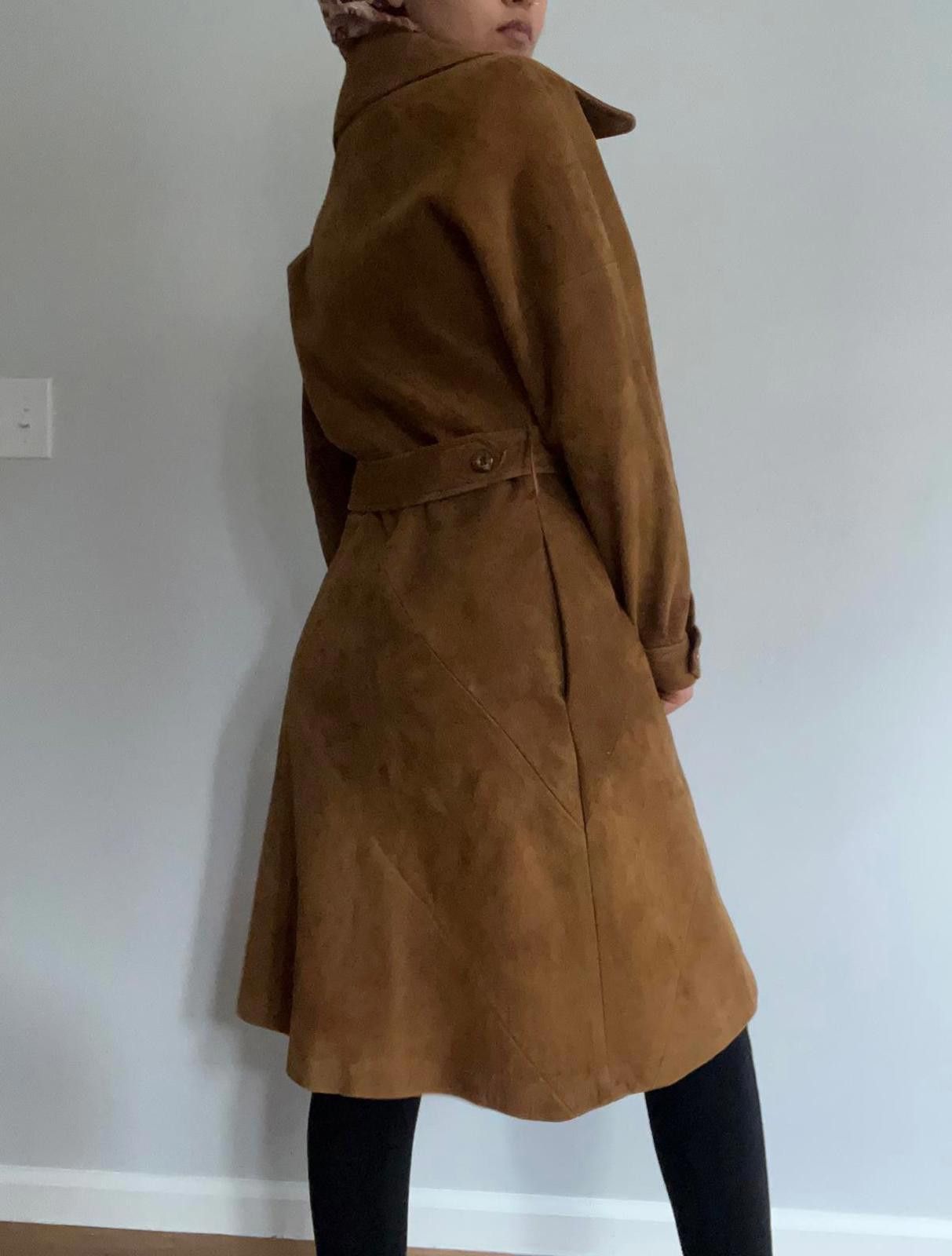 Other Women’s small suede leather coat with belt Size S / US 4 / IT 40 - 4 Thumbnail