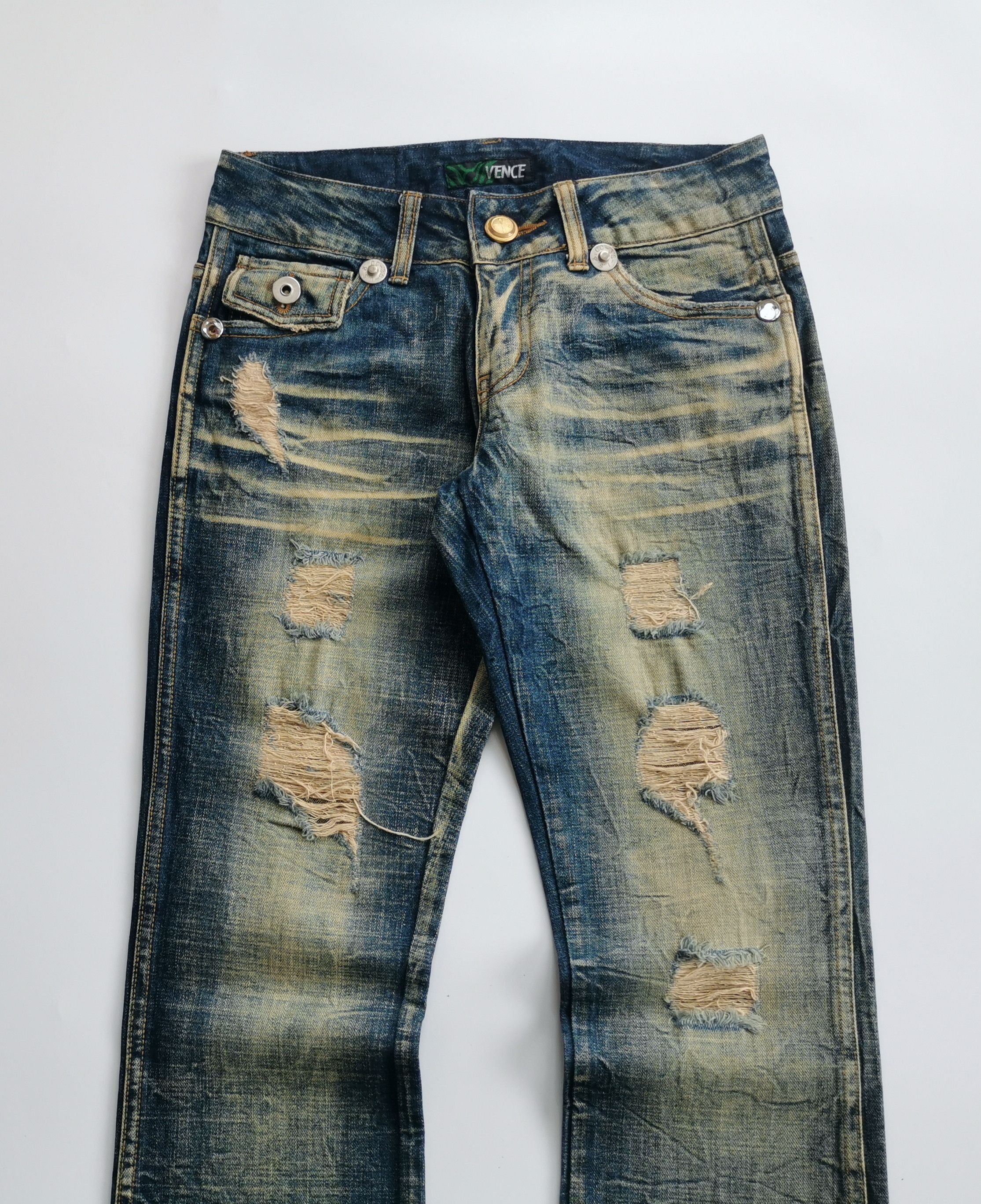 Kapital VENCE mudwash flare jeans avantgarde Size 27" / US 4 / IT 40 - 10 Thumbnail