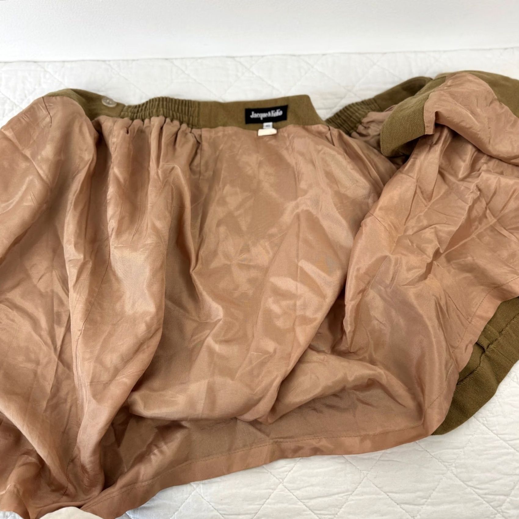 Vintage VINTAGE Jacque & KoKo Skirt Wool Blend Camel Brown 16W Made in USA 90s Size 38" / US 16 / IT 52 - 3 Thumbnail