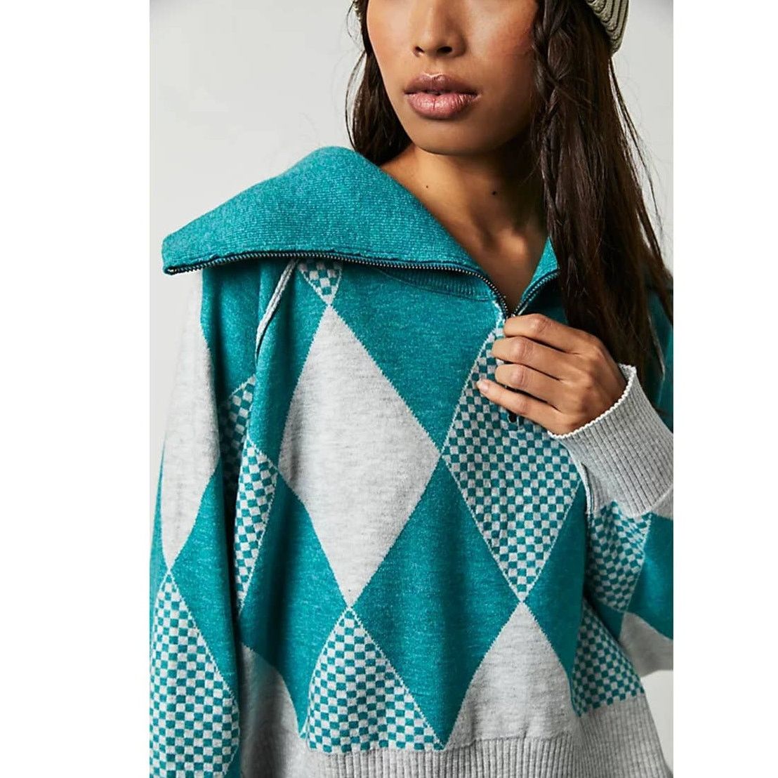 Free People Free People Lucy Half Zip Pullover SWEATER TOP $198 SMALL Size S / US 4 / IT 40 - 2 Thumbnail