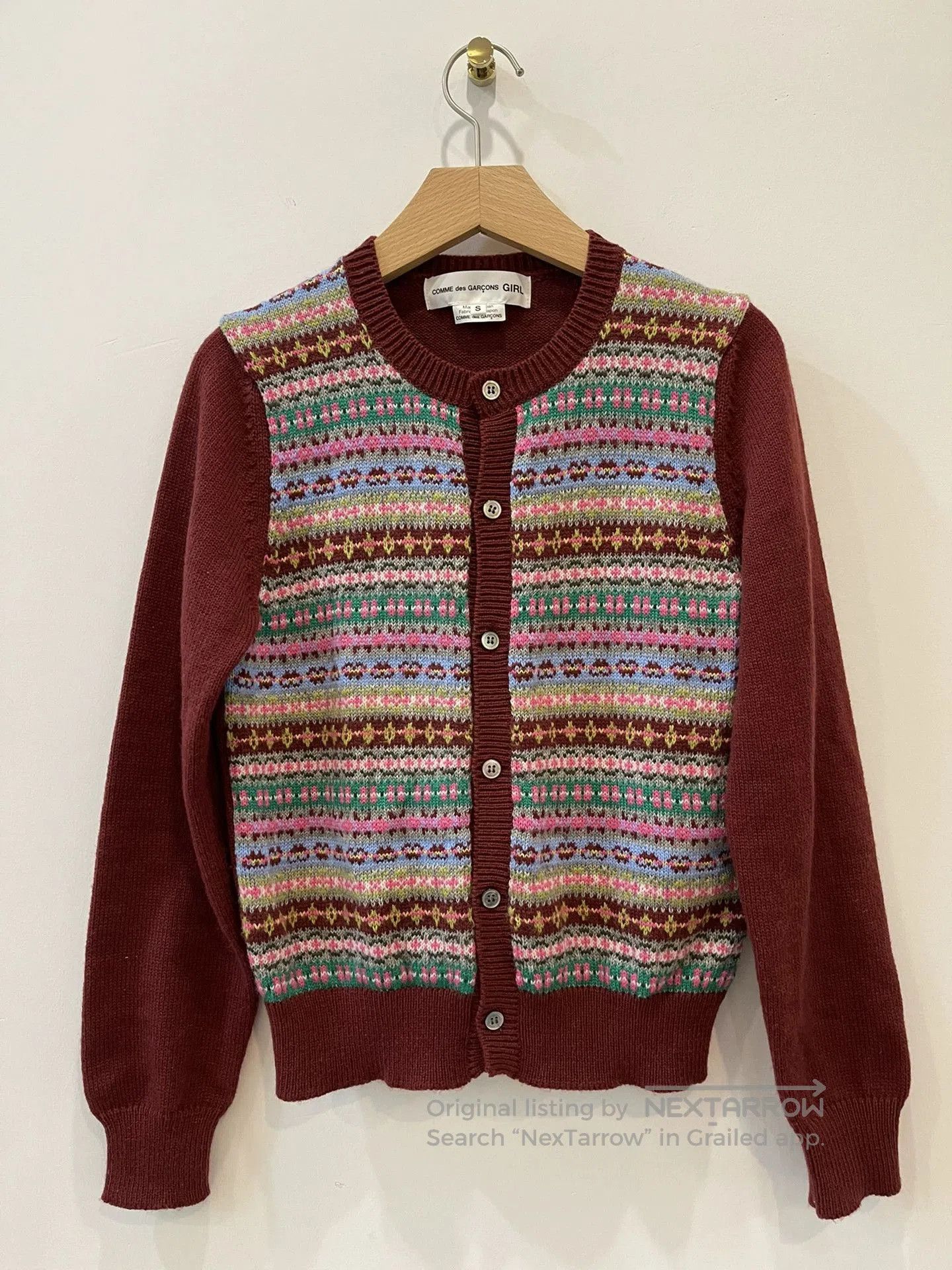 CDG by Comme des Garcons Comme des Garçons Girl Colorful Cardigan. Size S / US 4 / IT 40 - 2 Thumbnail