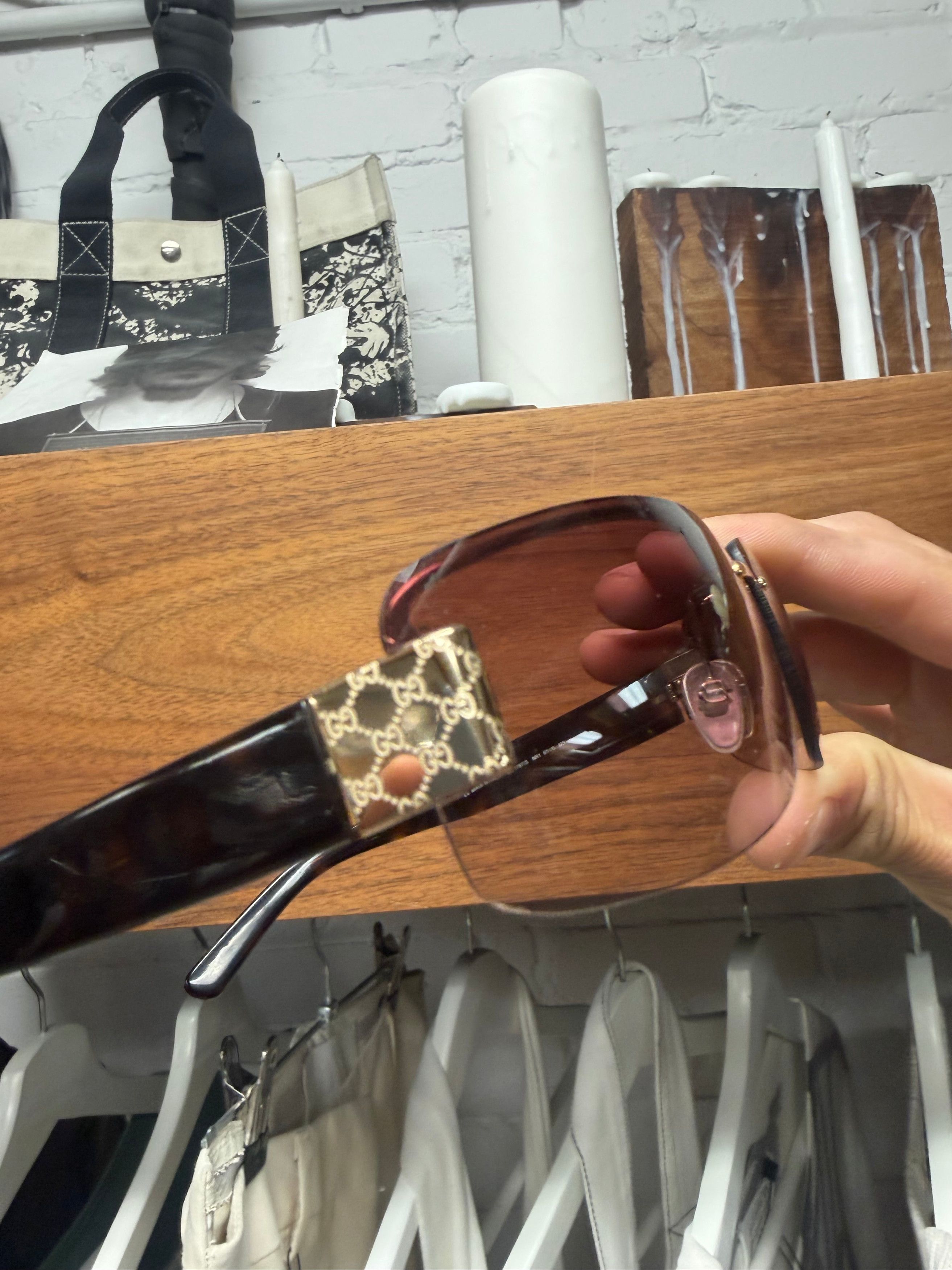 Gucci Gucci ‘Guccisima’ Purple Tinted Rimless Sunglasses Size ONE SIZE - 2 Thumbnail