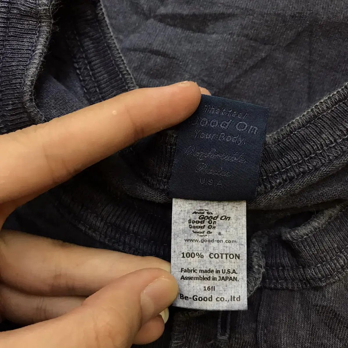 Vintage Vintage GOOD ON JAPAN Pure Natural Indigo Henley Tee Shirt Size US M / EU 48-50 / 2 - 5 Thumbnail