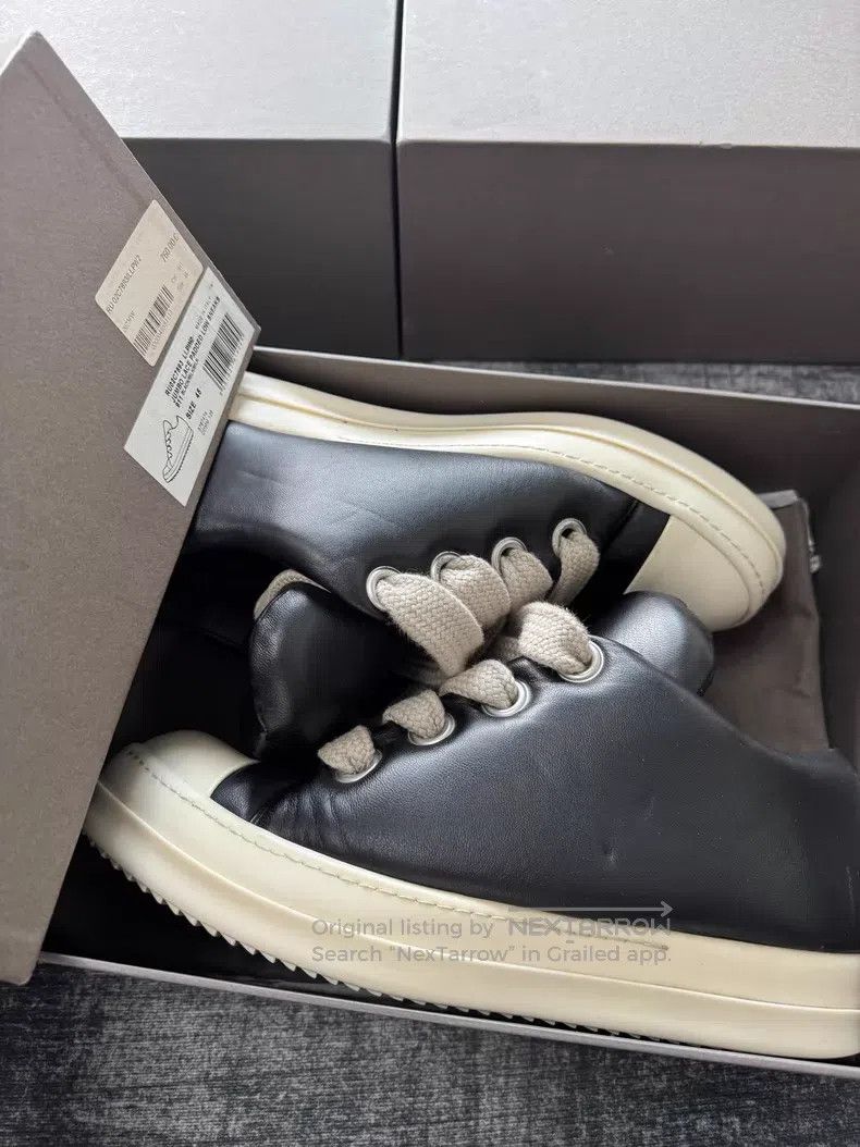 Rick Owens RICK OWENS Black Pudgy Fat Laces Low-Top Chuck Taylor Brea Size US 12 / EU 45 - 9 Thumbnail