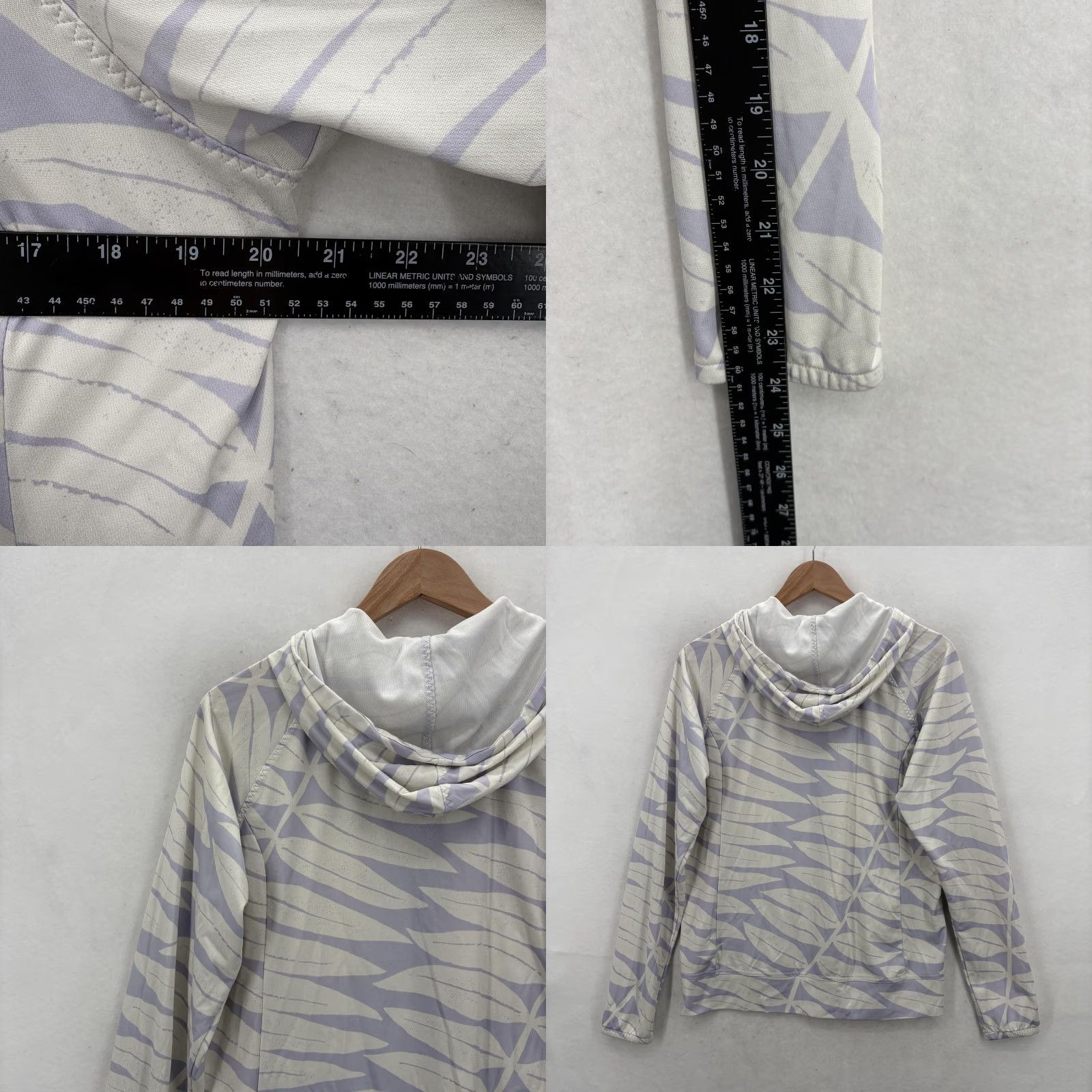 Patagonia Patagonia Womens Hoodie Full Zip Lightweight Purple Leaf Print Pockets M Size M / US 6-8 / IT 42-44 - 8 Thumbnail