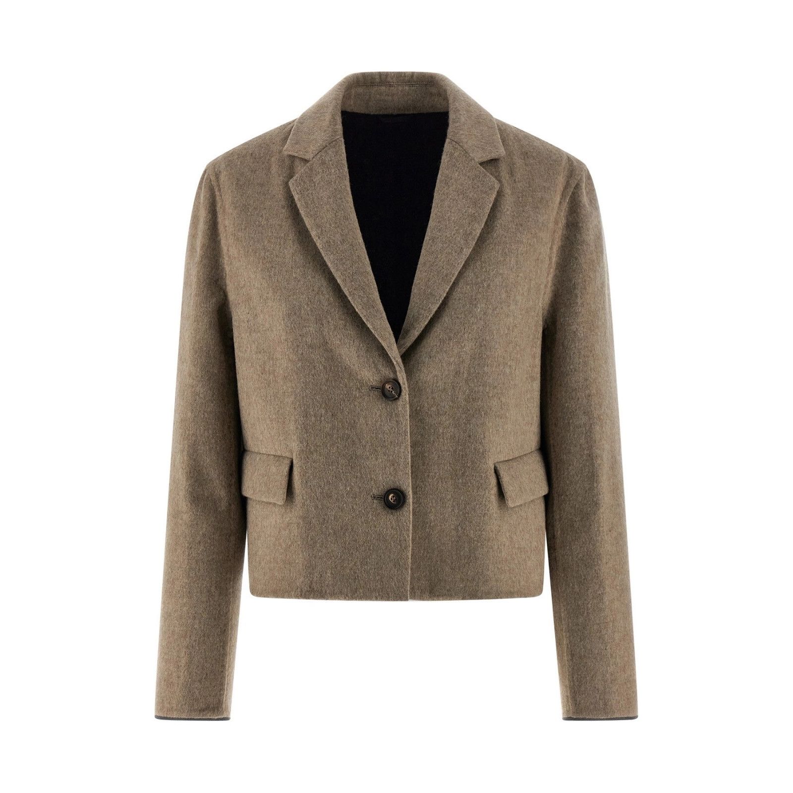 Brunello Cucinelli BRUNELLO CUCINELLI Beige Wool Blazer Jacket New & Authentic Size S / US 4 / IT 40 - 1 Thumbnail
