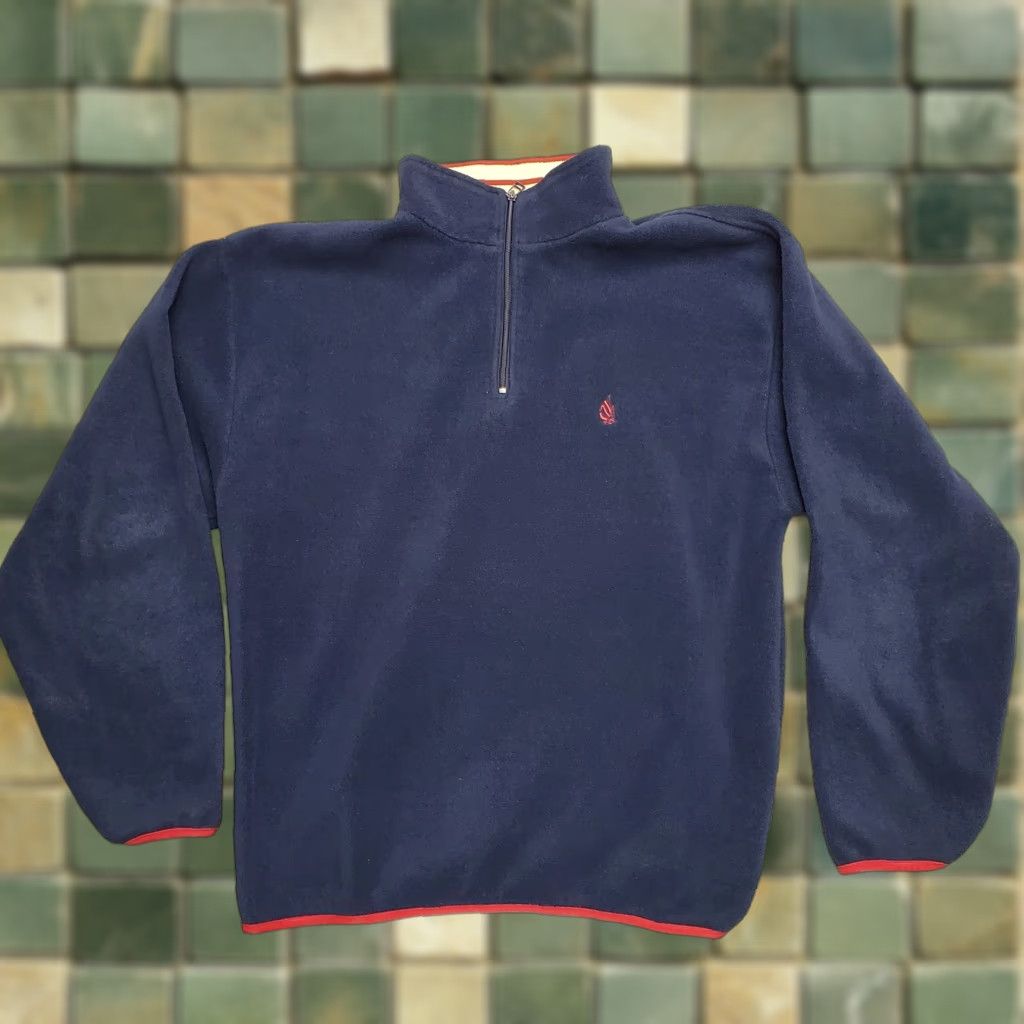 Nautica VINTAGE Nautica Sweater Mens XL Blue 1/4 Zip Polyester Fleece Pullover Pullover Size US XL / EU 56 / 4 - 1 Thumbnail