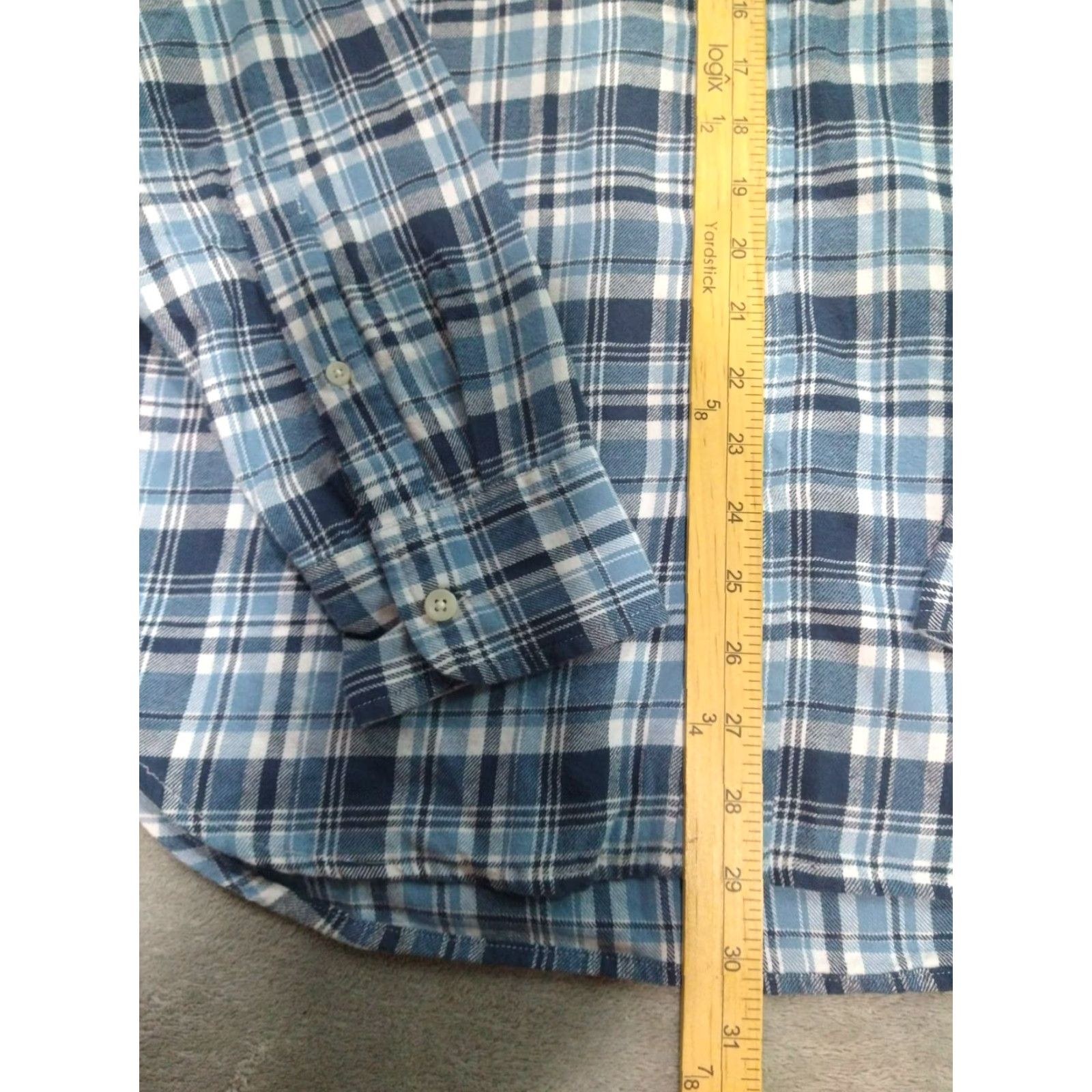 J.Crew J.CREW Classic Fit Button-Up Shirt Mens Medium Blue Plaid Flannel Long Sleeve Cotton Size US M / EU 48-50 / 2 - 4 Thumbnail