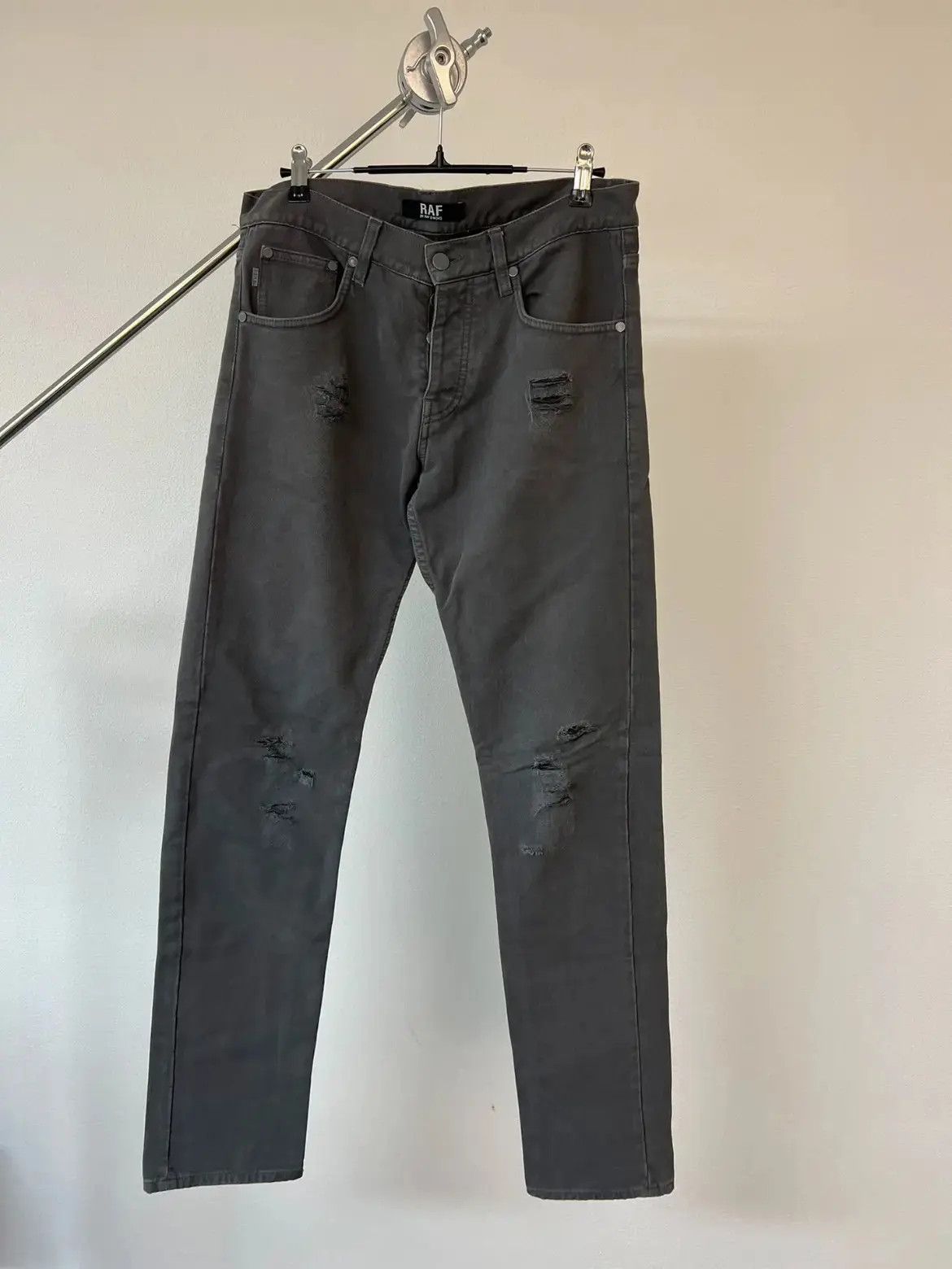 Raf By Raf Simons distressed denim