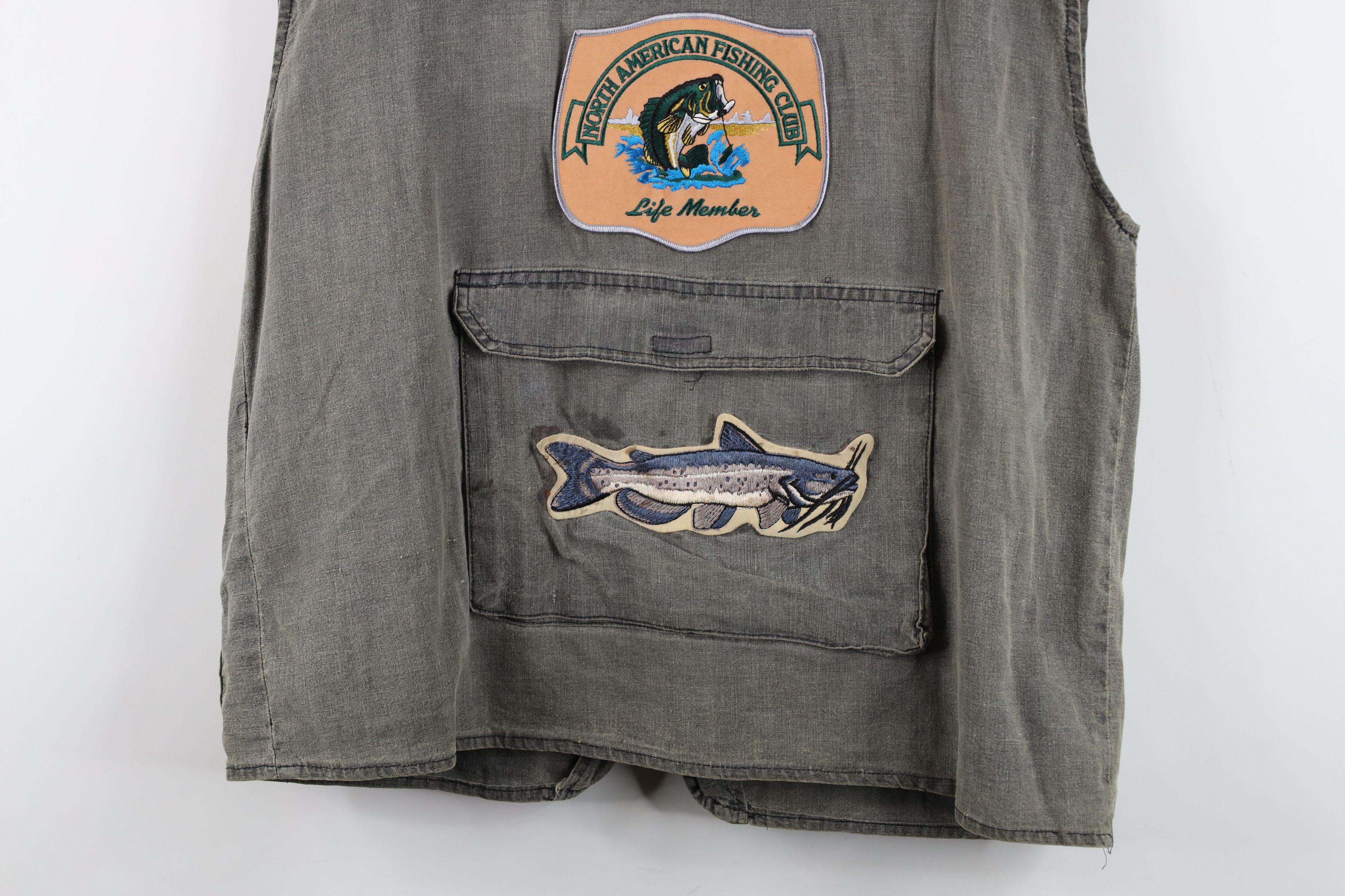 Vintage Vintage 90s North American Fishing Club Vest Jacket Gray Size US M / EU 48-50 / 2 - 16 Thumbnail