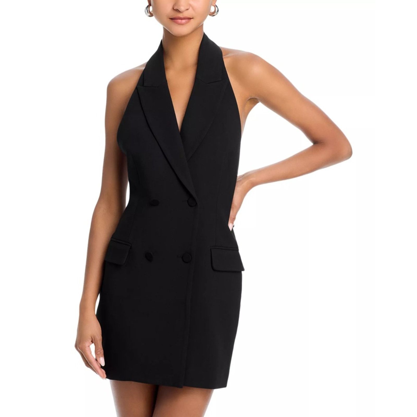 dusty sage dress bridesmaid Cowl Neck Chiffon Men's Sleeveless Back Color:OAT Black Strapless Ruffled Mini