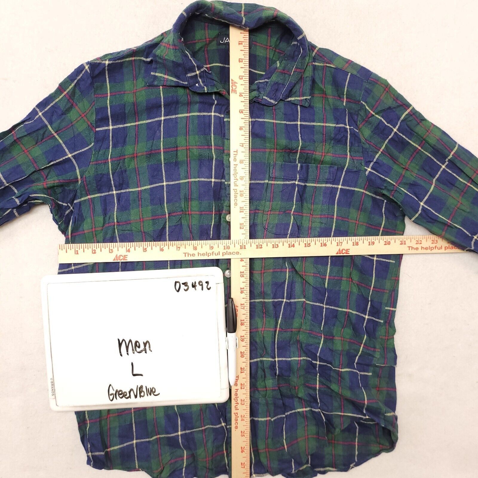 John Ashford John Ashford Tartan Flannel Shirt Mens Size Large L Green Size US L / EU 52-54 / 3 - 6 Thumbnail