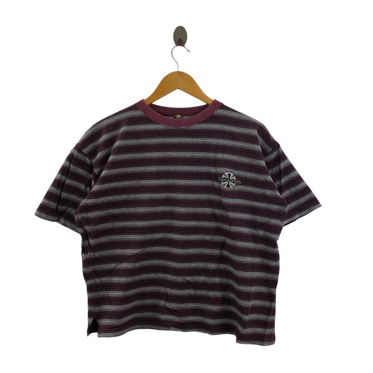 Other Vintage THE THIRD WAVE Striped Surf Cropped Tee Shirt Top Size L / US 10 / IT 46 - 1 Thumbnail