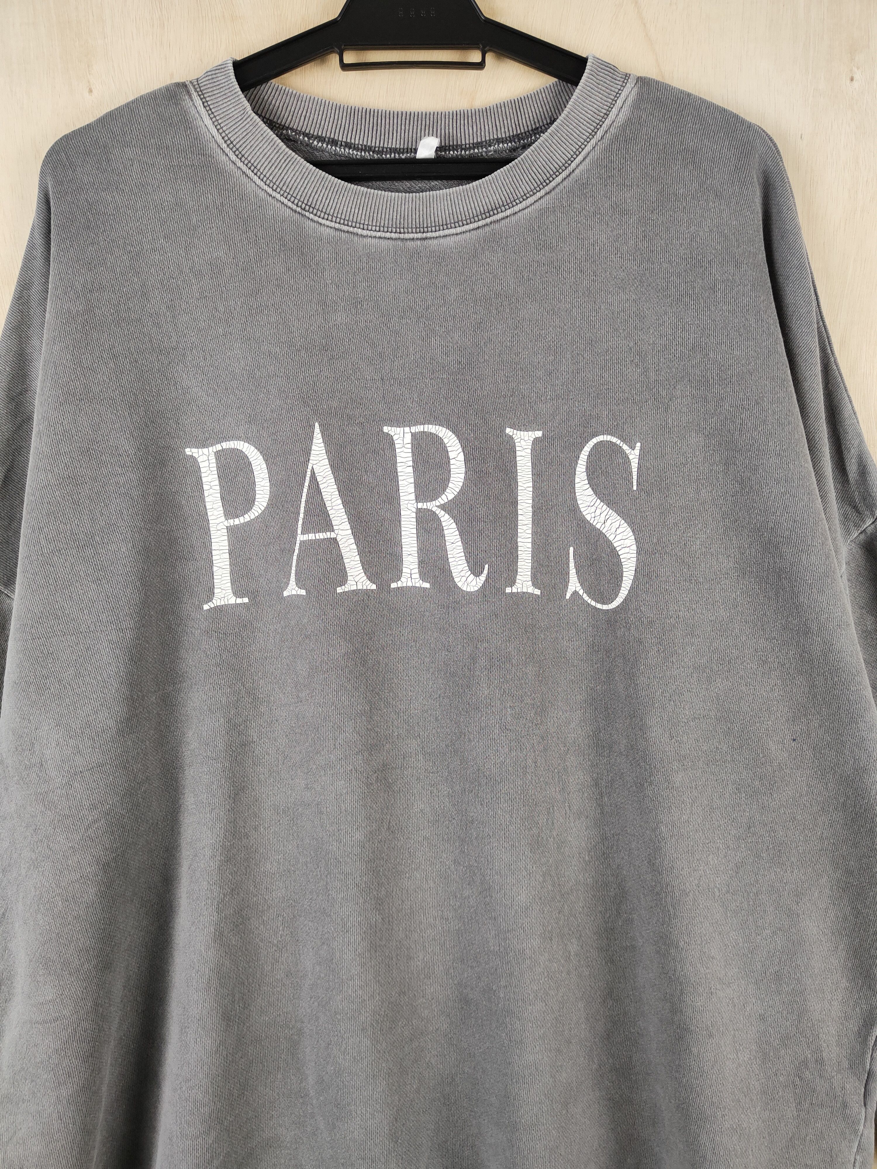 Japanese Brand × Vintage Japanese Brand paris Dark Gray Faded Sweatshirts #S2563 Size US L / EU 52-54 / 3 - 2 Thumbnail