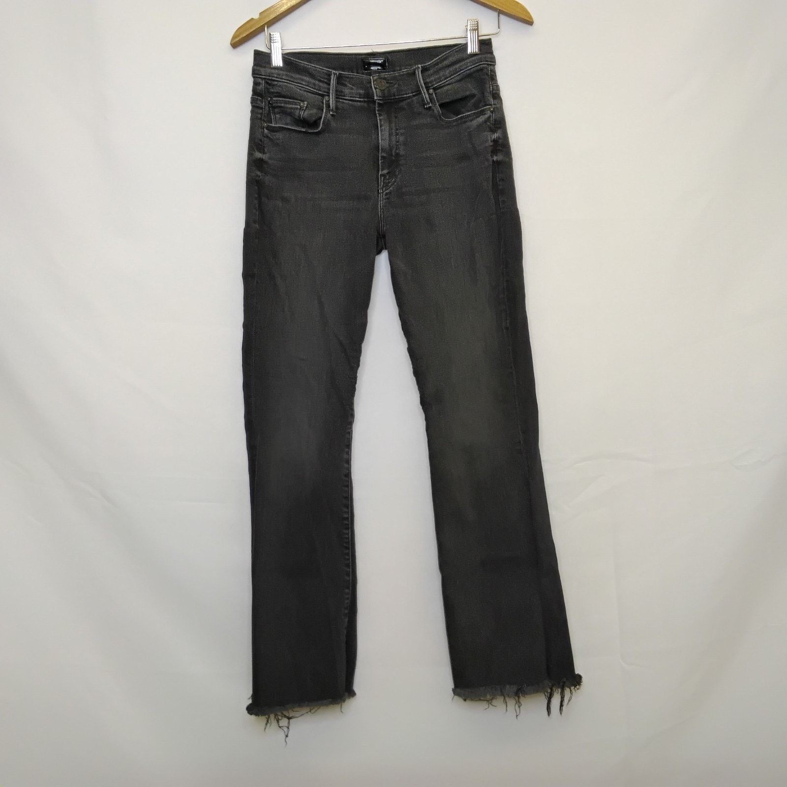 MOTHER Mother The Weekender Fray Jean Women's 28x30 Black Dark Wash Size 28" / US 6 / IT 42 - 2 Thumbnail