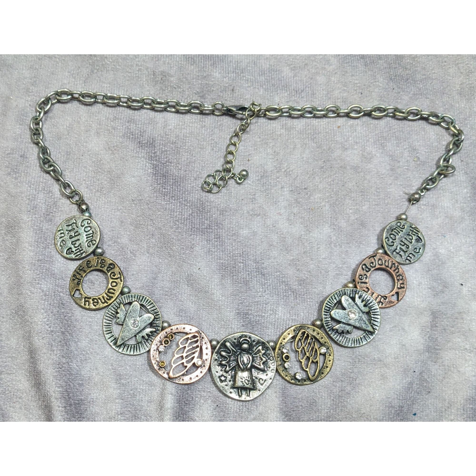 Other Rustic Religious Motivational Multi Metallic Medallion Charm Size ONE SIZE - 5 Thumbnail