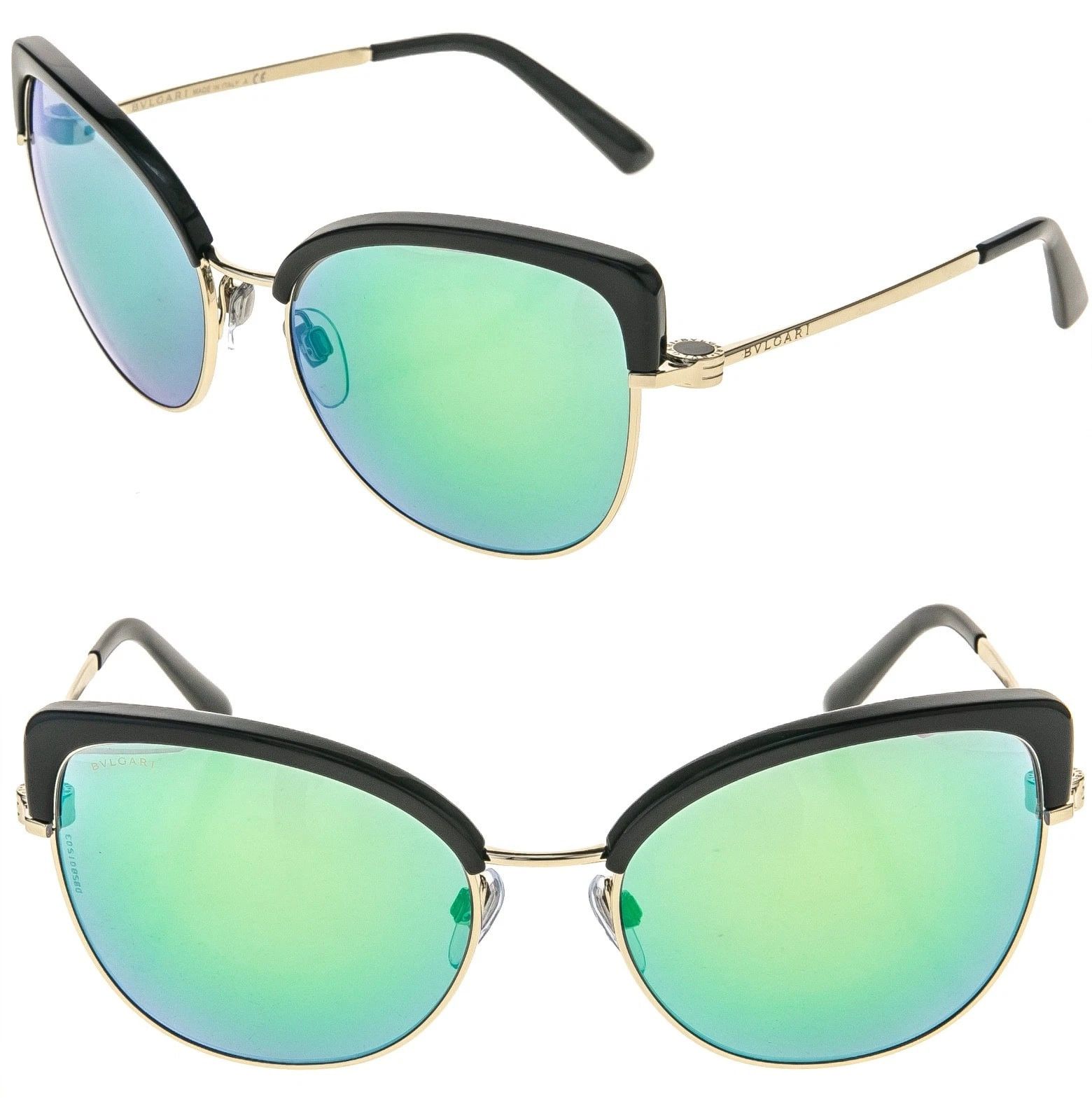 Bvlgari BULGARI BV6082 COIN Gold Black Green Mirrored Metal 6082 Size ONE SIZE - 1 Thumbnail
