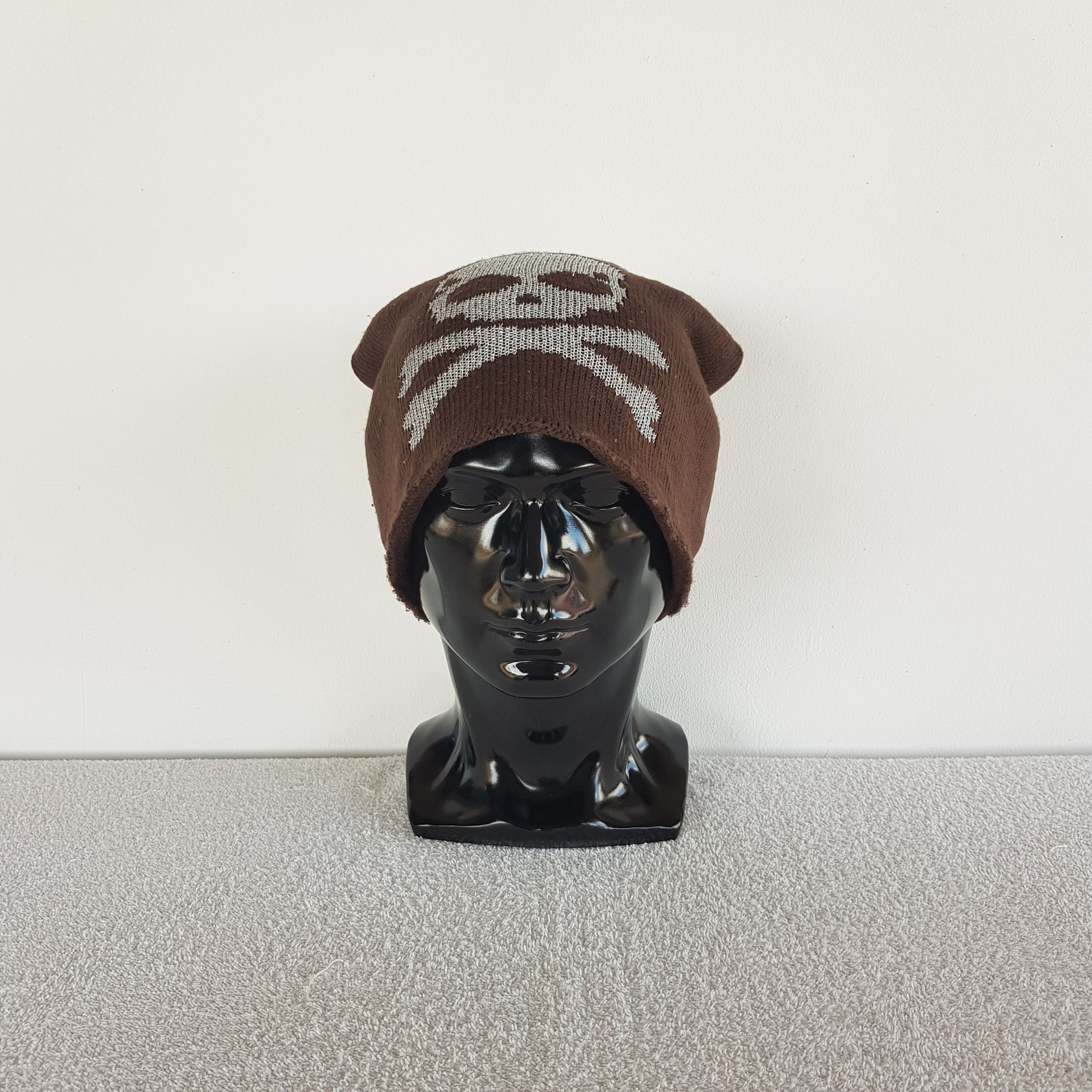Japanese Brand Vintage Skulls Beanie Ribbed Knit Snow Caps Hats. Size ONE SIZE - 2 Thumbnail