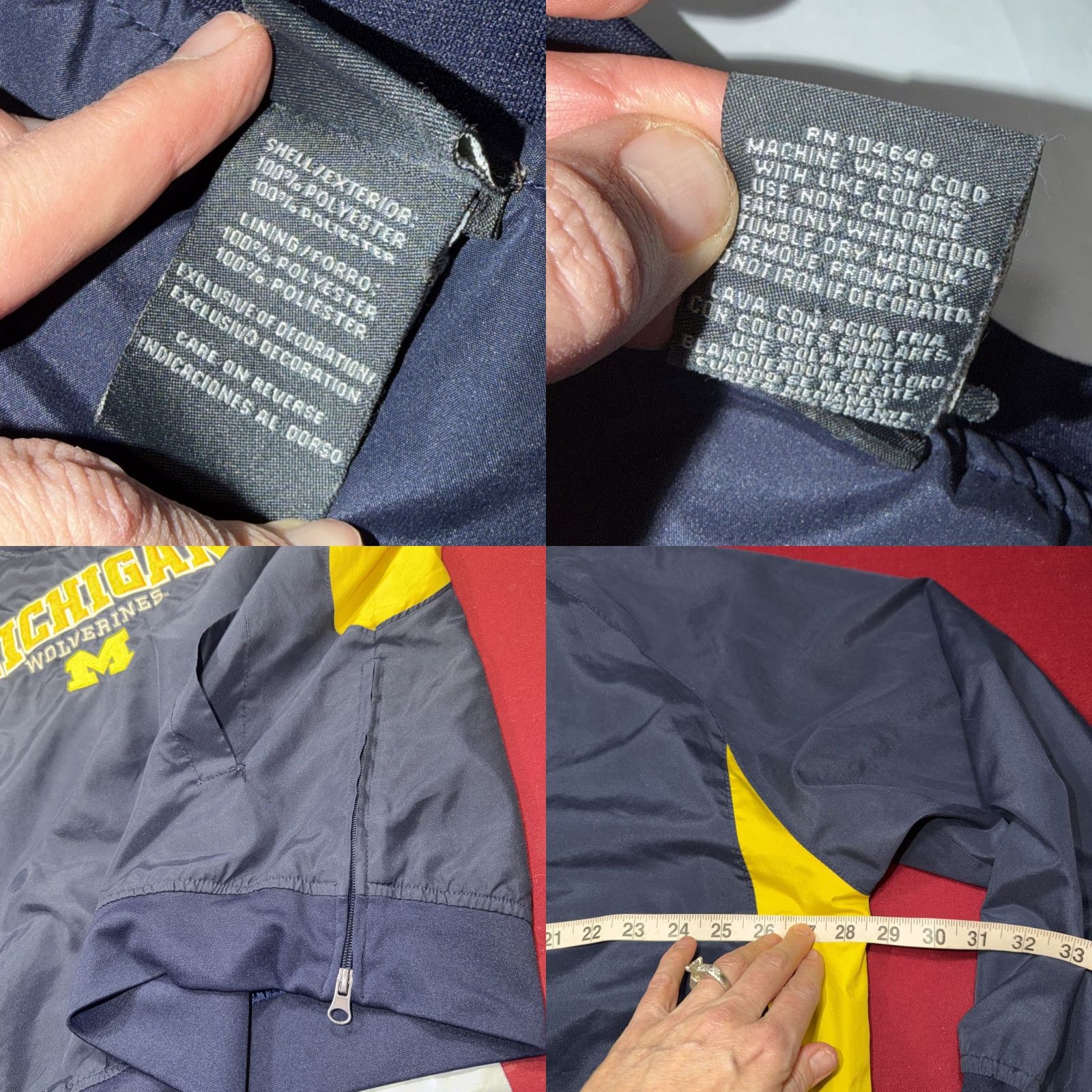Vintage VINTAGE Michigan Wolverines BLUE YELLOW Windbreaker Jacket XL MEN’S V NECK Pro Edge Wool? Size US XL / EU 56 / 4 - 8 Thumbnail