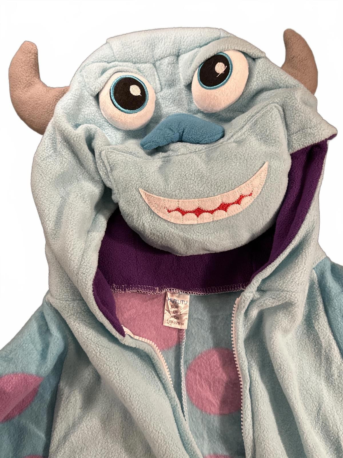 Other Monster's Inc One Piece Hooded Pajamas Unisex Large Size ONE SIZE - 4 Thumbnail