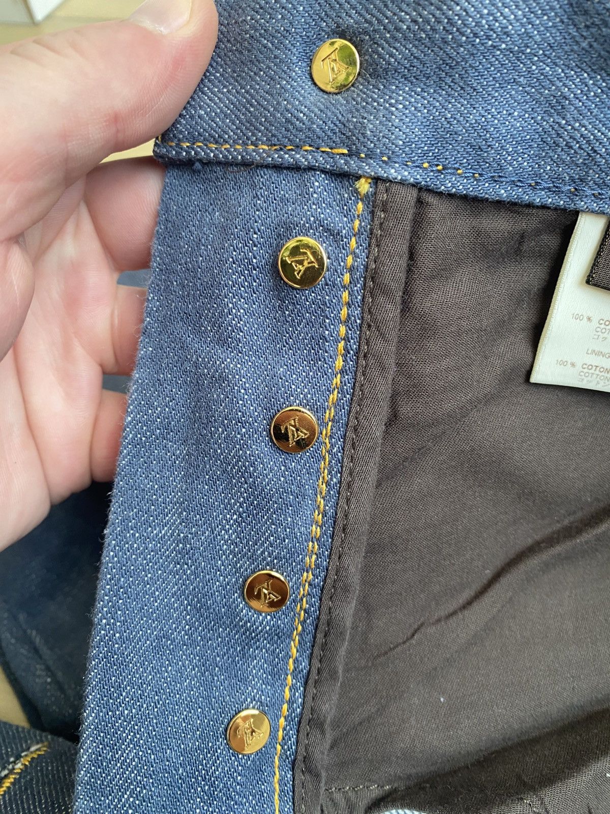 Louis Vuitton Louis Vuitton dark blue men's jeans Size US 33 - 22 Thumbnail