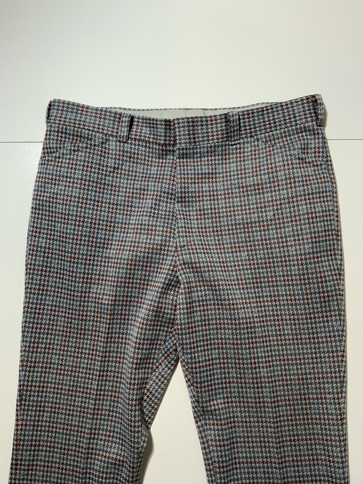 Vintage Vintage 70s Double Knit Polyester Houndstooth Flare Pants Size US 38 / EU 54 - 5 Thumbnail