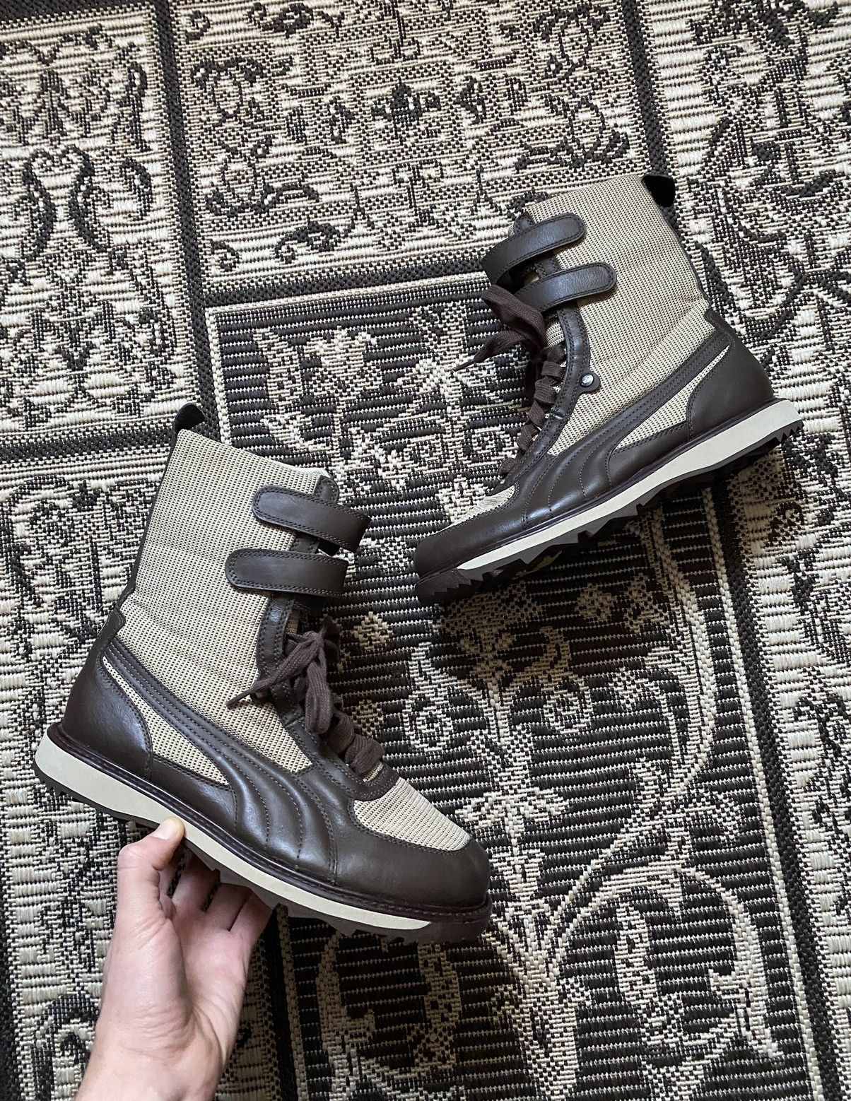 image of 00’S Puma Y2K Brown Designer Hi Boots, Women's (Size 10)