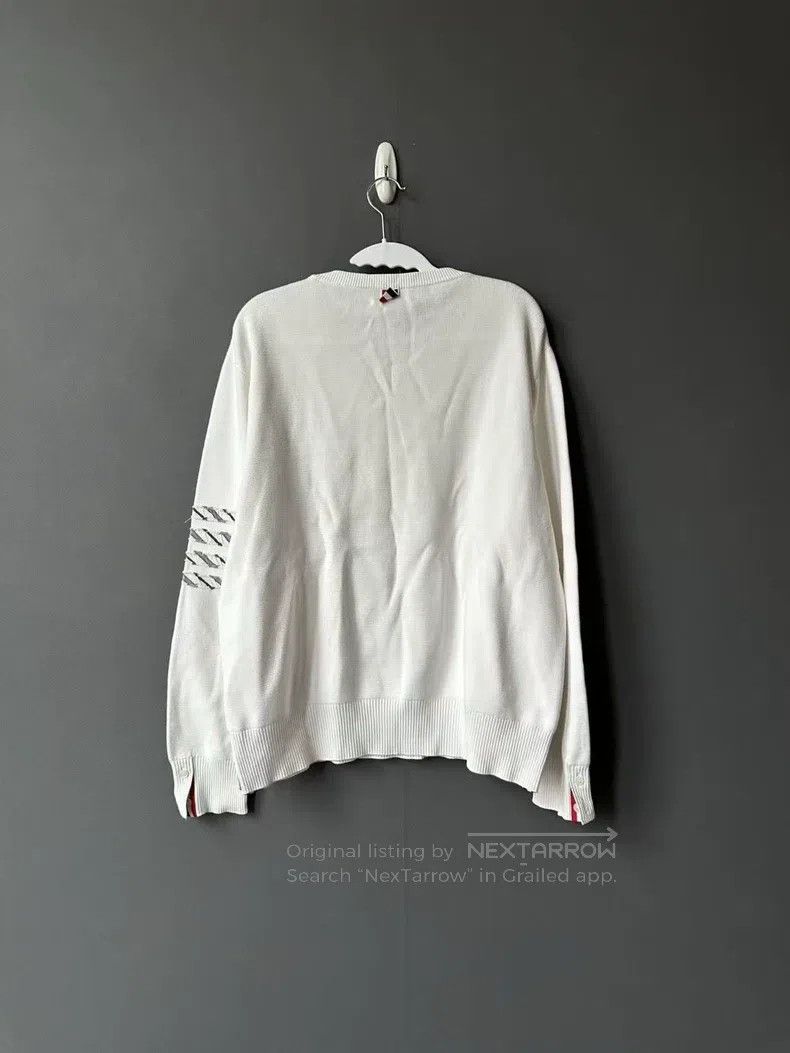 Thom Browne Thom Browne White sweater Size US XL / EU 56 / 4 - 2 Thumbnail