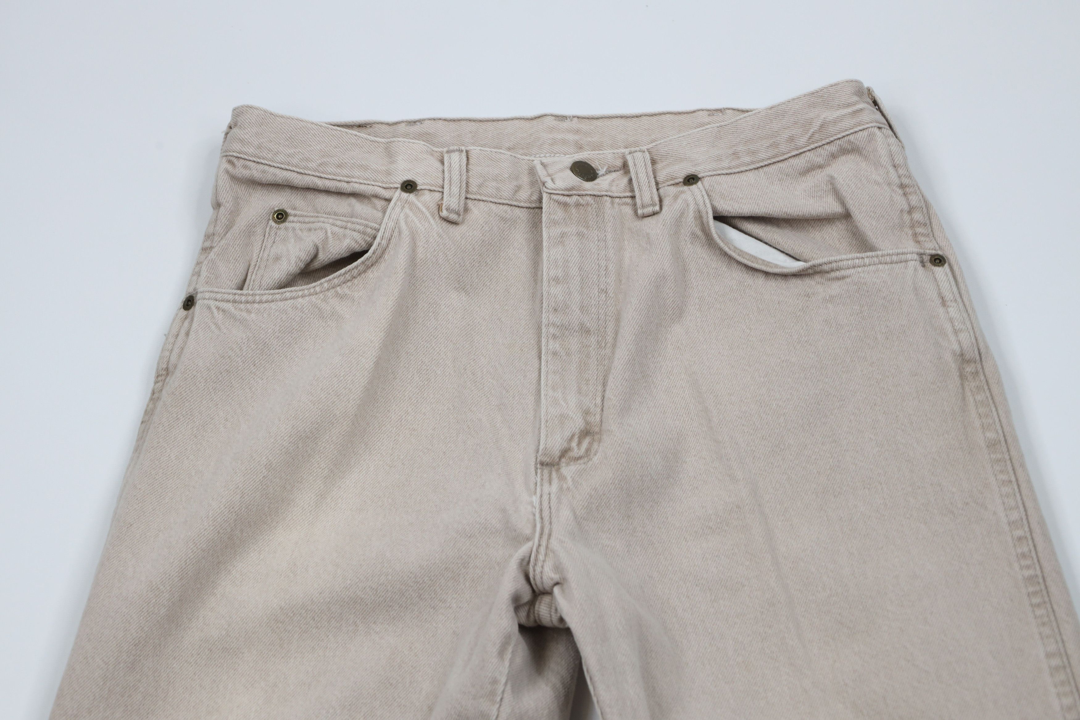 Vintage × Wrangler Vintage 90s Wrangler Fit Tapered Leg Denim Jeans Beige USA Size US 32 / EU 48 - 2 Thumbnail