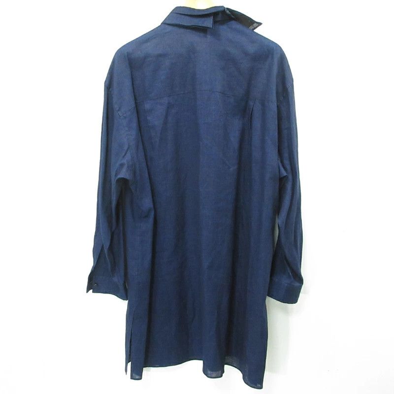 Yohji Yamamoto Yohji Yamamoto POUR HOMME Coated Double Collar Shirt Size US M / EU 48-50 / 2 - 2 Thumbnail